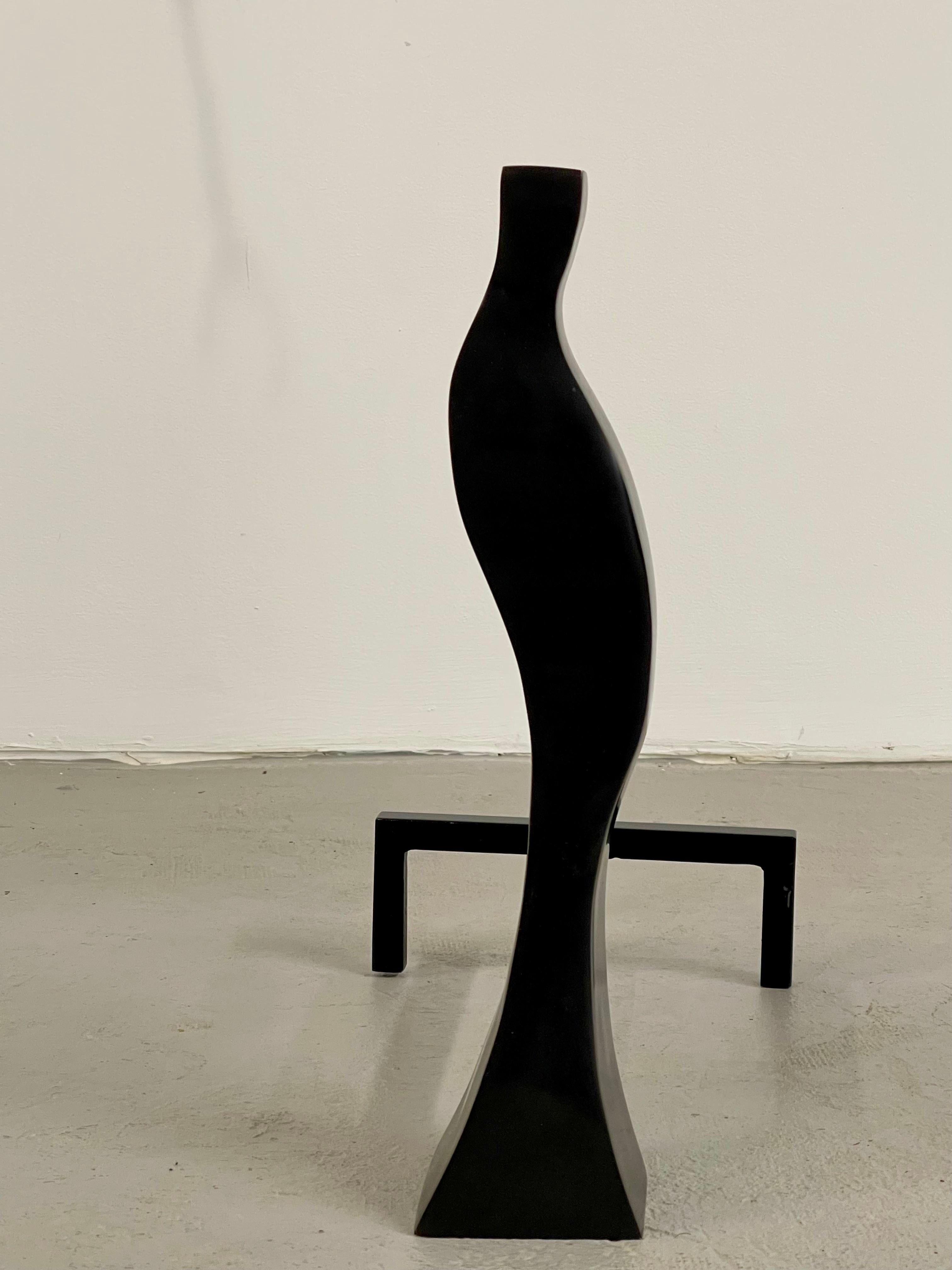 XXIe siècle et contemporain Andirons sculpturaux en bronze en vente
