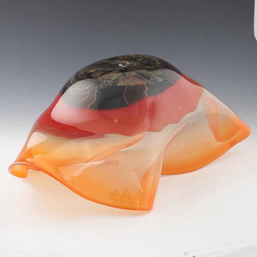 Sculptural Anthony Stern Glass Bowl c2000 For Sale 1