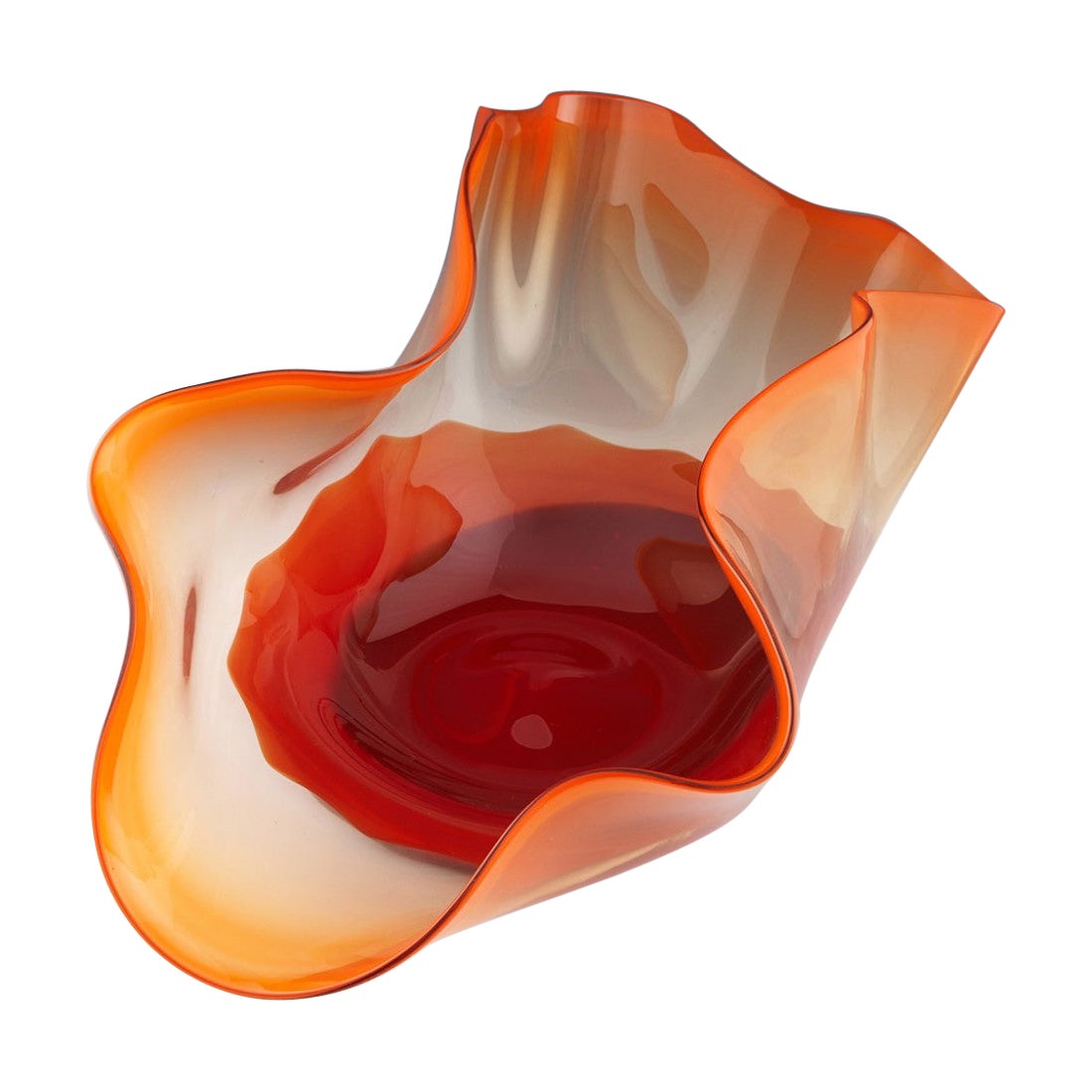 Bol en verre sculptural Anthony Stern, vers 2000