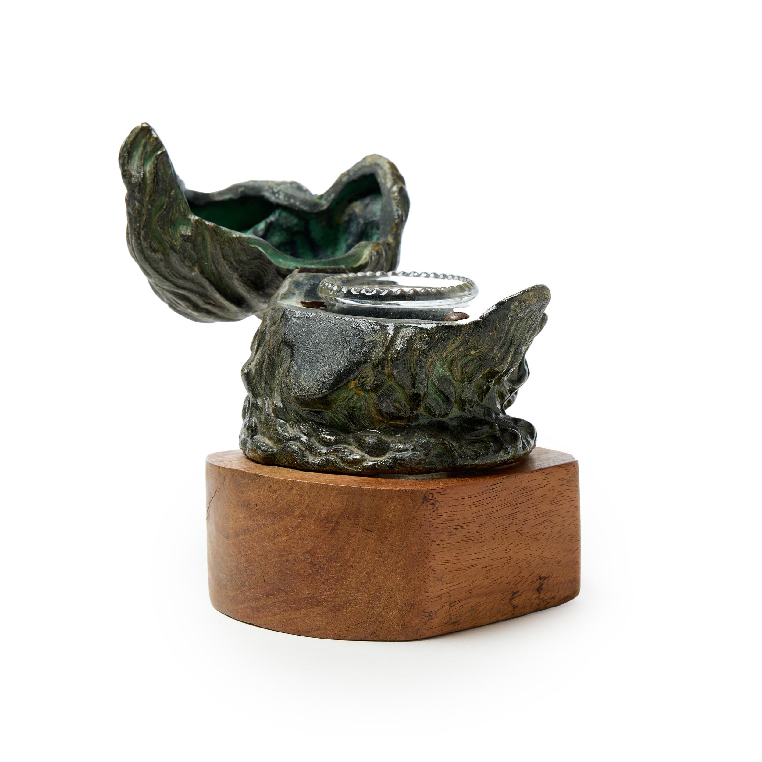 20th Century Sculptural Antique Inkwell For Sale
