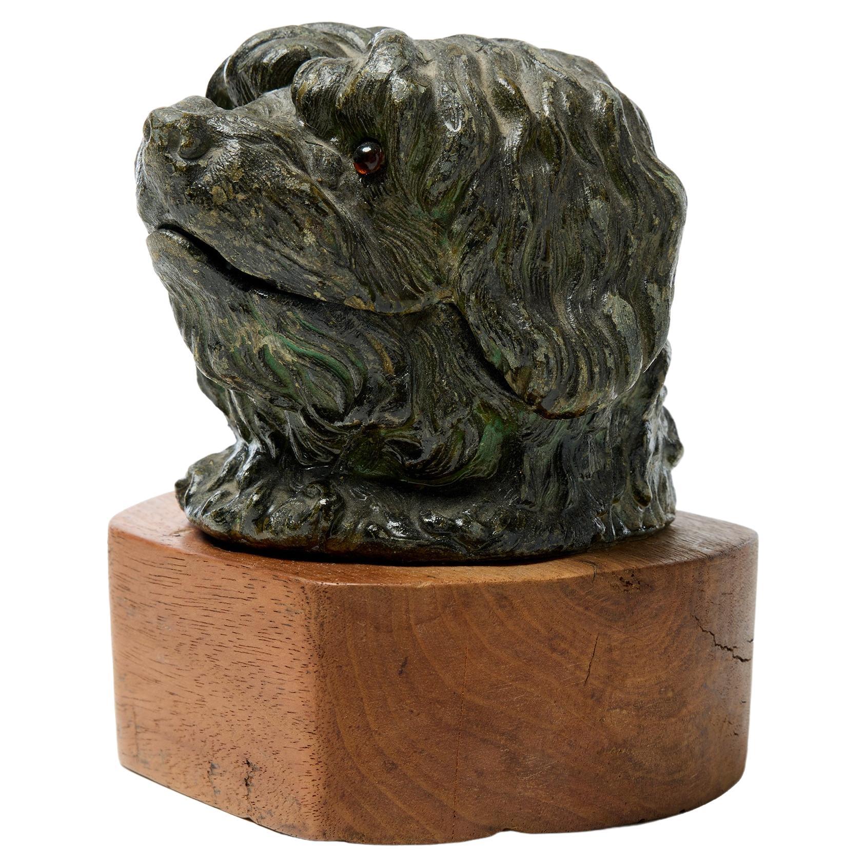Sculptural Antique Inkwell For Sale