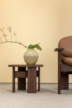 Sculptural Archipen Coffee Side Table 2 in Light Stained Ash wood by NOOM