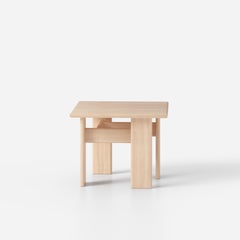 Minimalist Coffee Table Archipen 3 by NOOM, Light Ash Wood, Stained