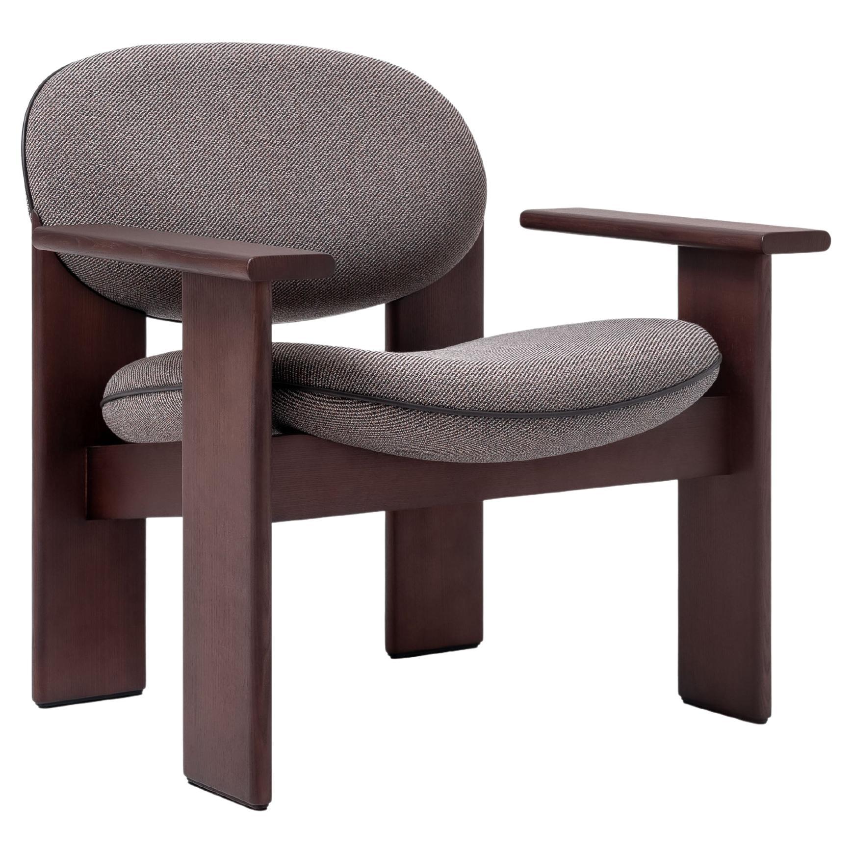 Sculptural Lounge Chair in Wool and Ash Wood — Archipen by NOOM For Sale