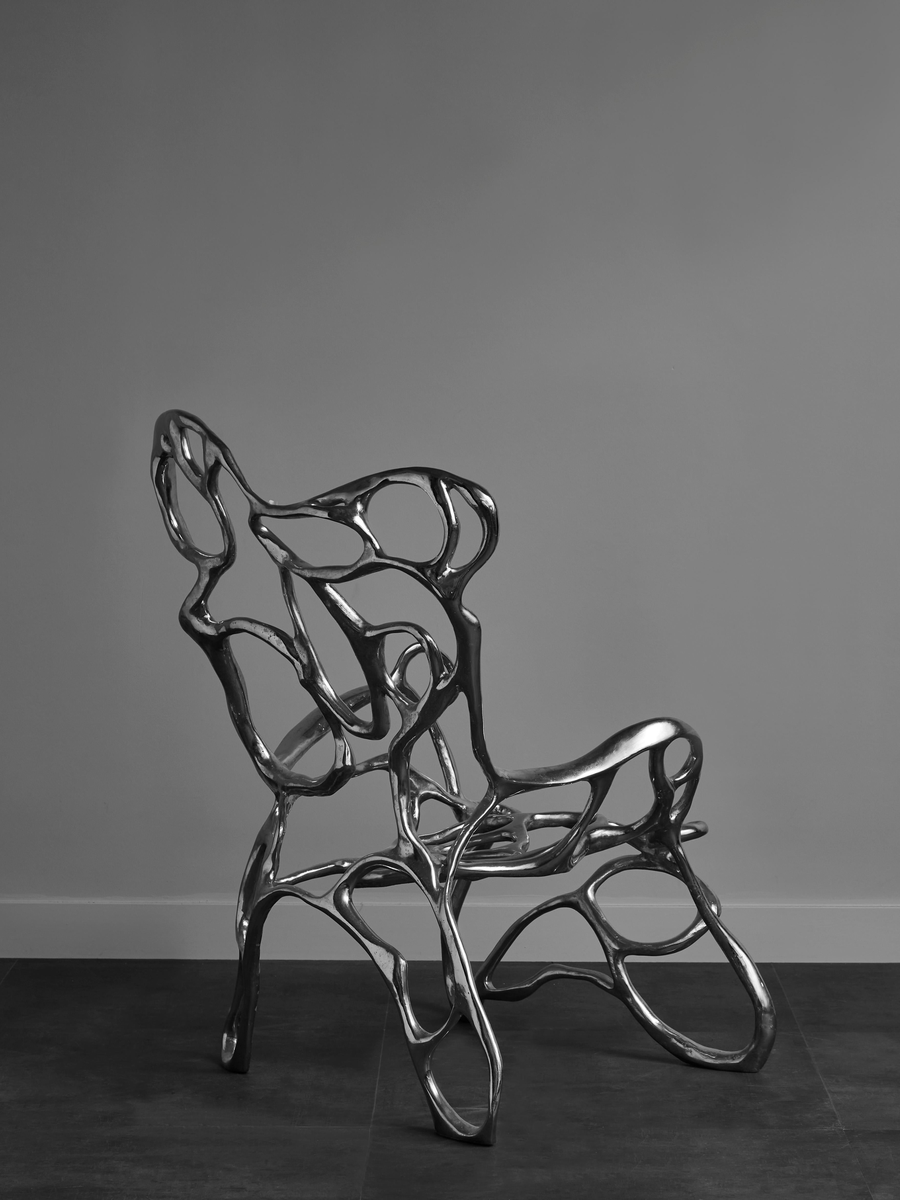 French Sculptural Armchair by Studio Glustin For Sale