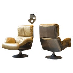 Sculptural armchairs Inox Industries by Xavier Feal 1970's made in France