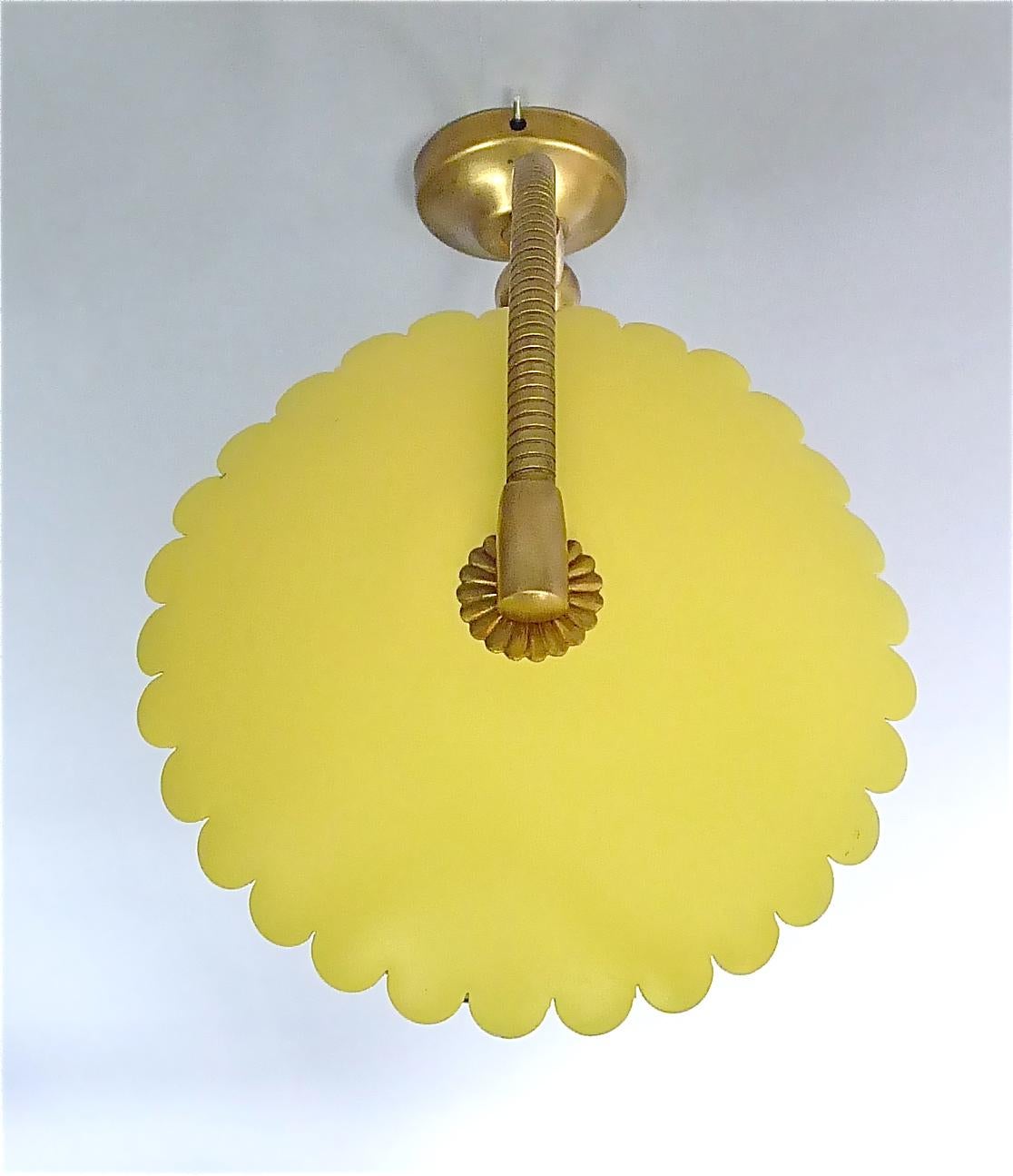 Sculptural Arredoluce Stilnovo Sconces Italian Lights Black Yellow Brass, 1950s  For Sale 1