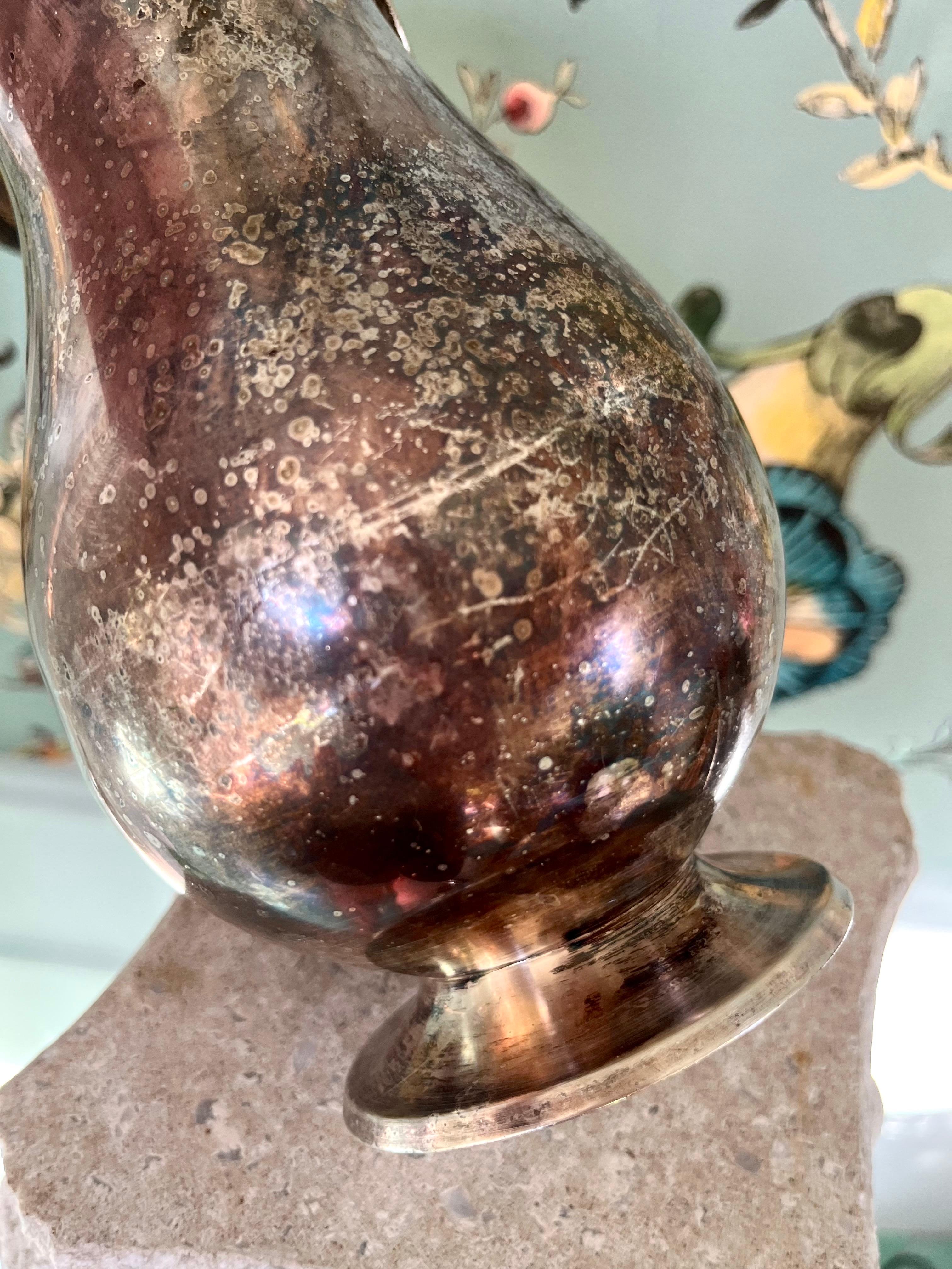 Sculptural Art Deco Silver-Plated Pitcher, 1930s, Carl M. Cohr, Denmark For Sale 8