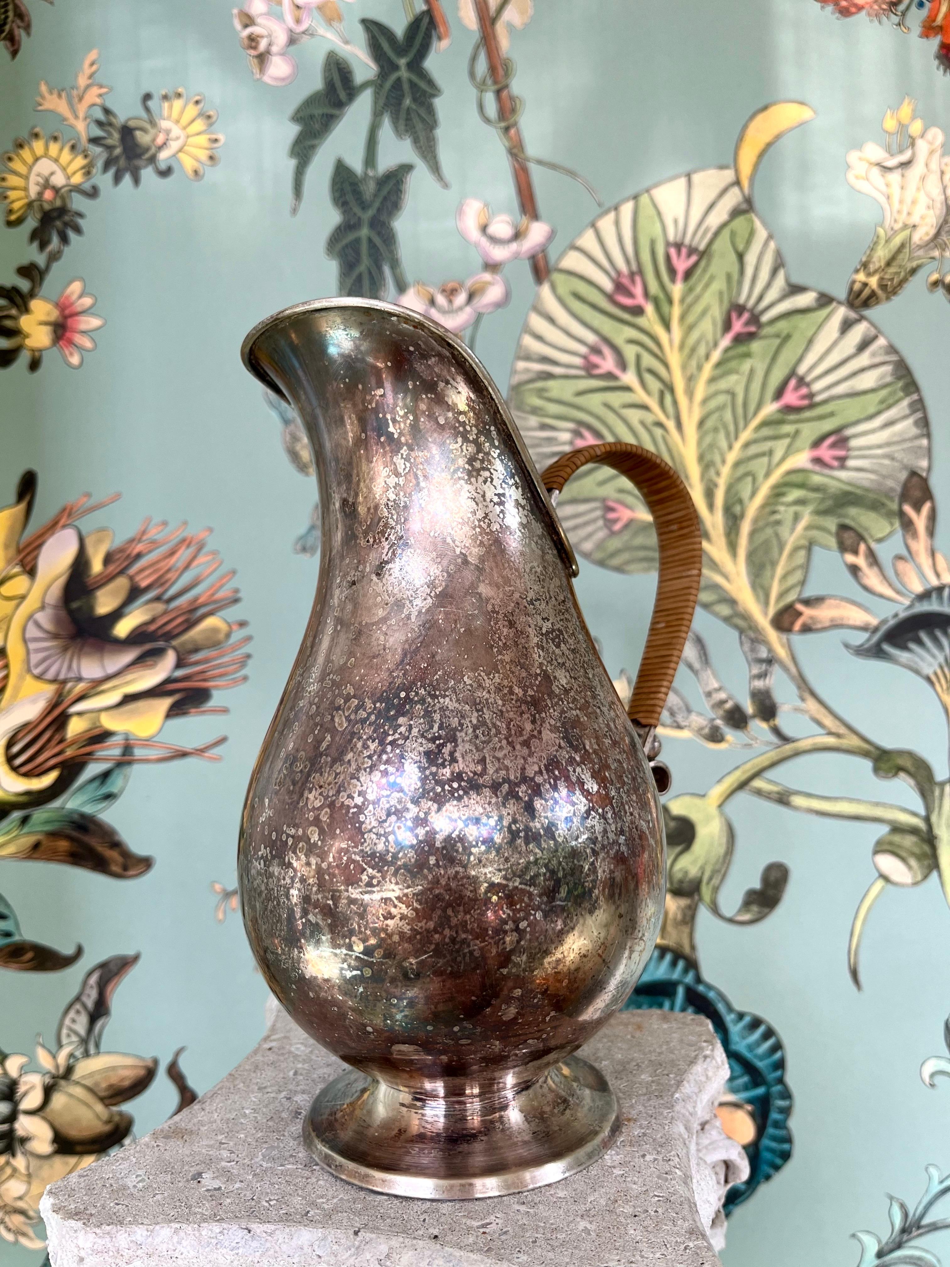 Sculptural Art Deco Silver-Plated Pitcher, 1930s, Carl M. Cohr, Denmark For Sale 3