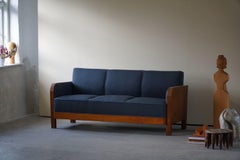 Sculptural Art Deco Sofa, Danish Cabinetmaker, Made in 1930s