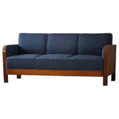 Sculptural Art Deco Sofa, Danish Cabinetmaker, Made in 1930s