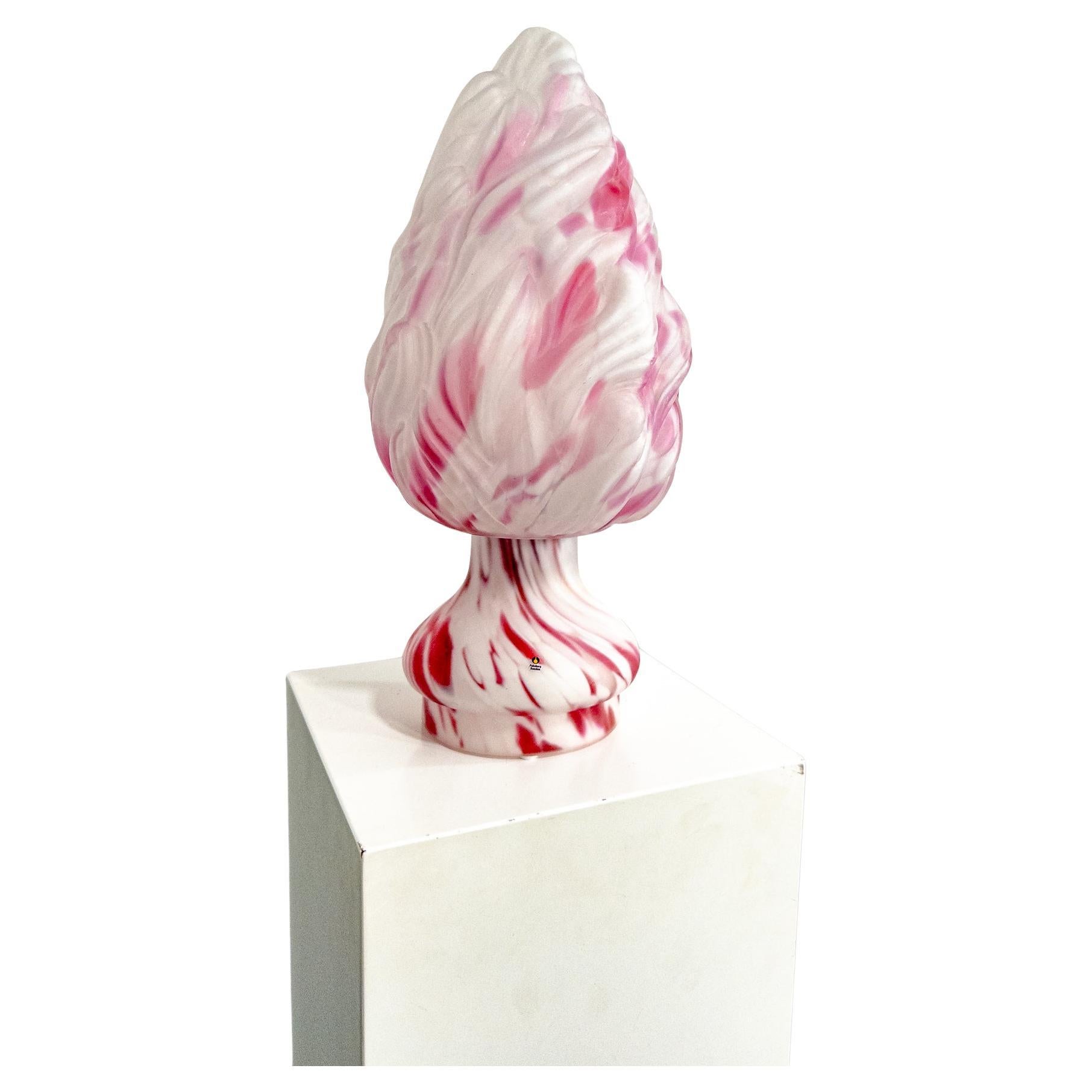 Skulpturale Tischleuchte aus Kunstglas von Monica Backström für Pukeberg, 1970er Jahre
