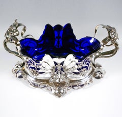 Sculptural Art Nouveau Jardinière With Butterflies And Tendrils, WMF, Germany