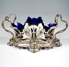 Sculptural Art Nouveau Jardinière With Butterflies And Tendrils, WMF, Germany
