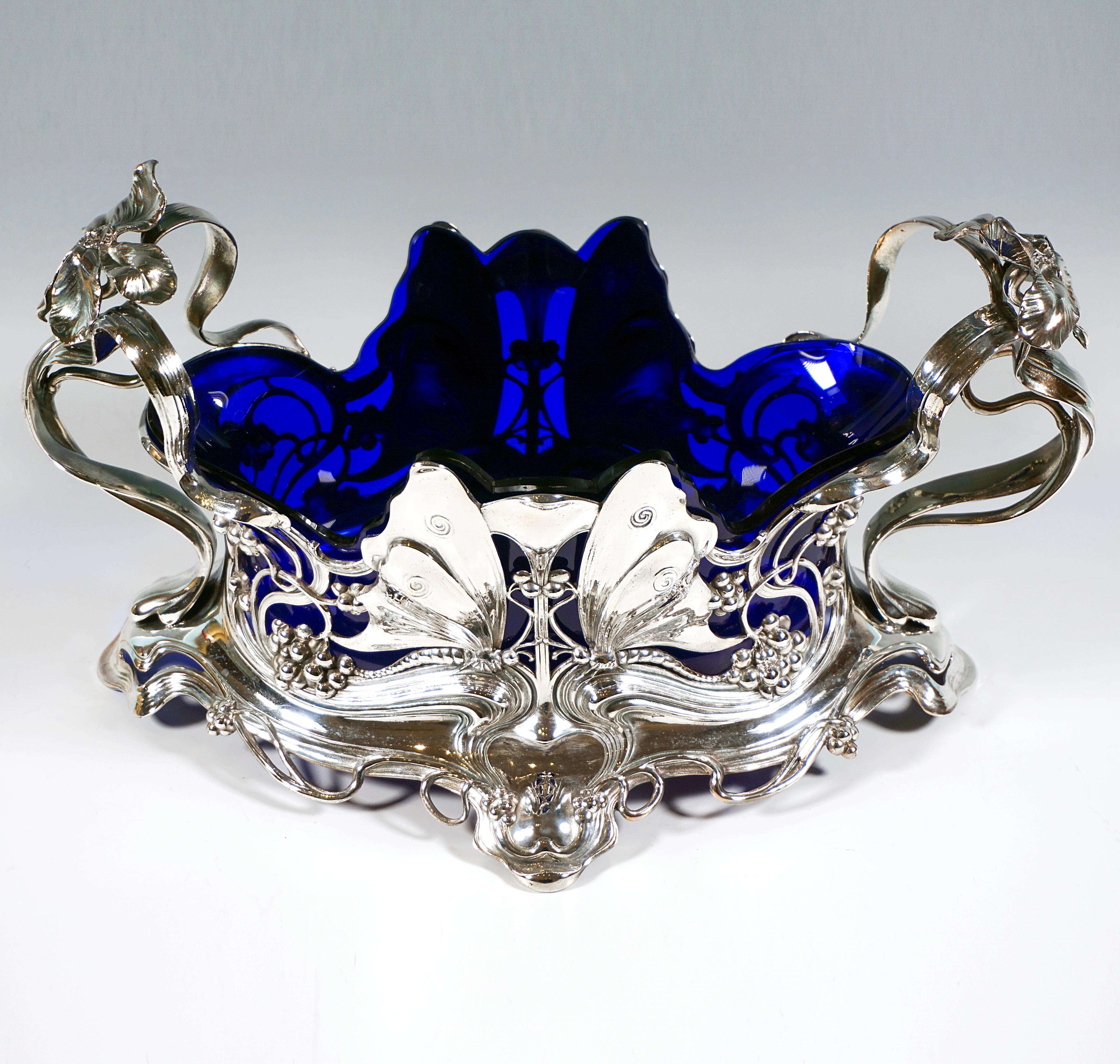 Sculptural Art Nouveau Jardinière With Butterflies And Tendrils, WMF, Germany 2