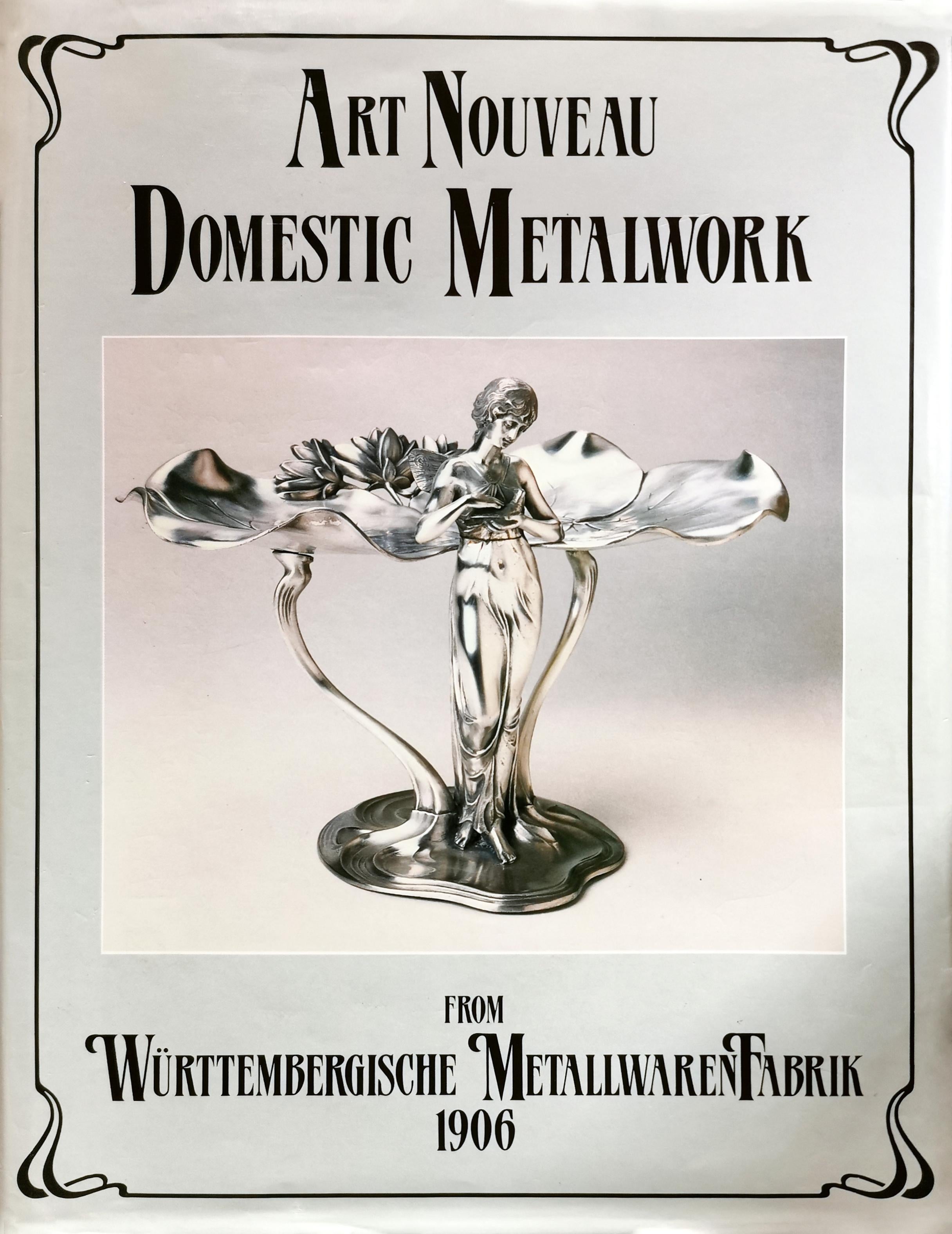 Skulpturale Jugendstil-Gärtnerei mit Schmetterlingen und Ranken, WMF, Deutschland im Angebot 2