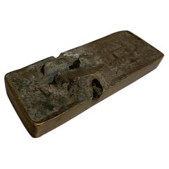 Sculptural Art Piece Textured Bronze Tray