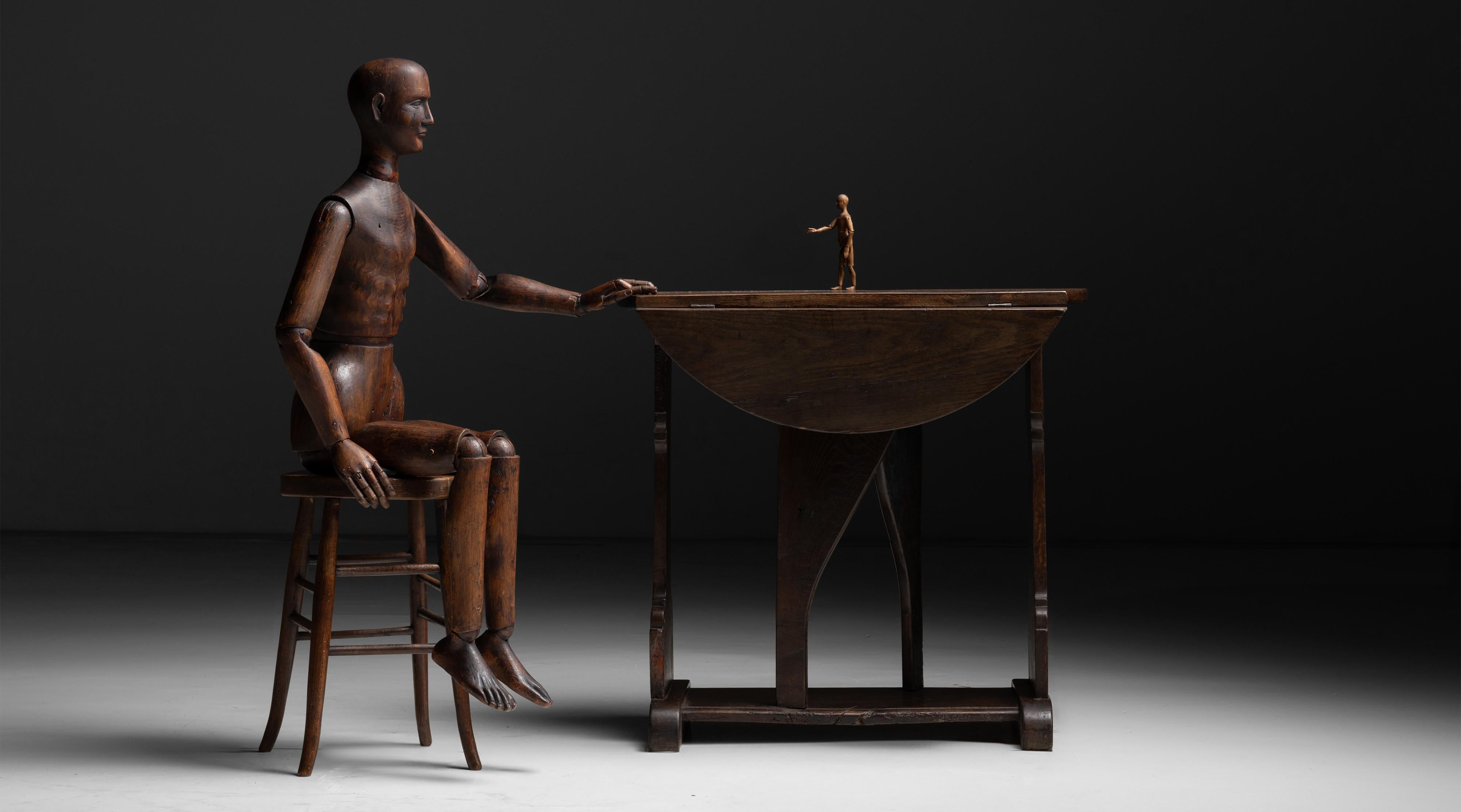 Late 18th Century Sculptural Ash Butterfly Table, England circa 1770