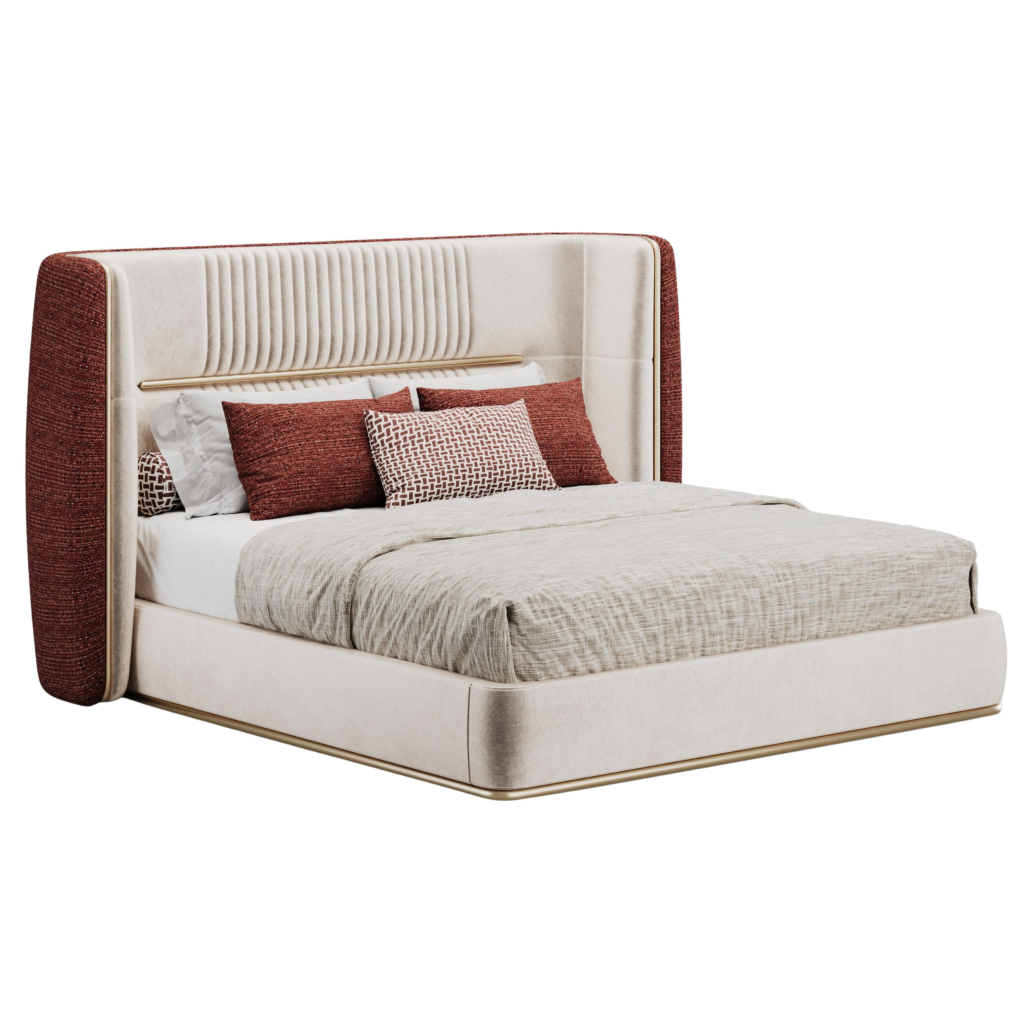 Sculptural Astoria Bed With Sleek Curved Headboard