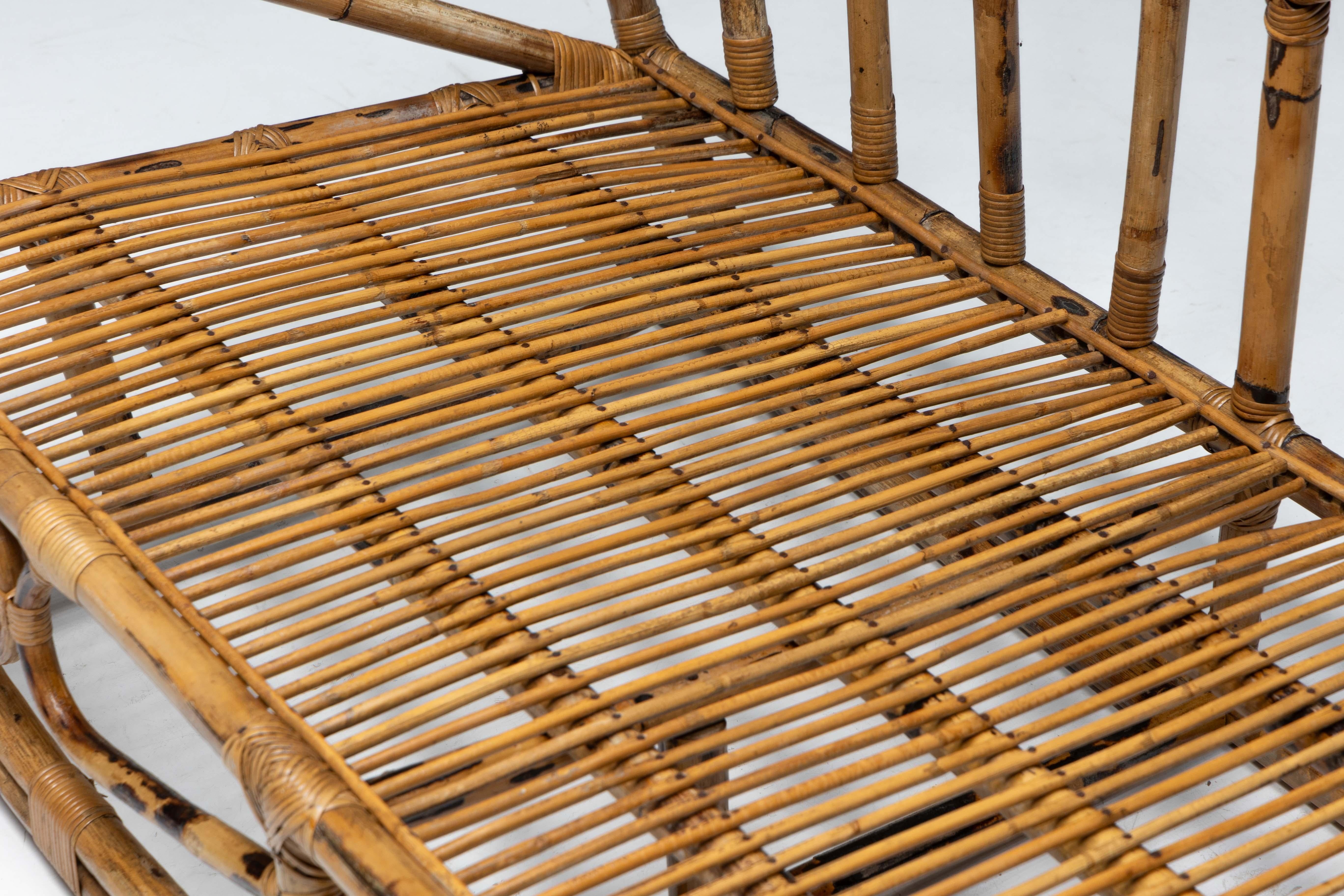 Sculptural Bamboo Bench, Italy, 1960s For Sale 6