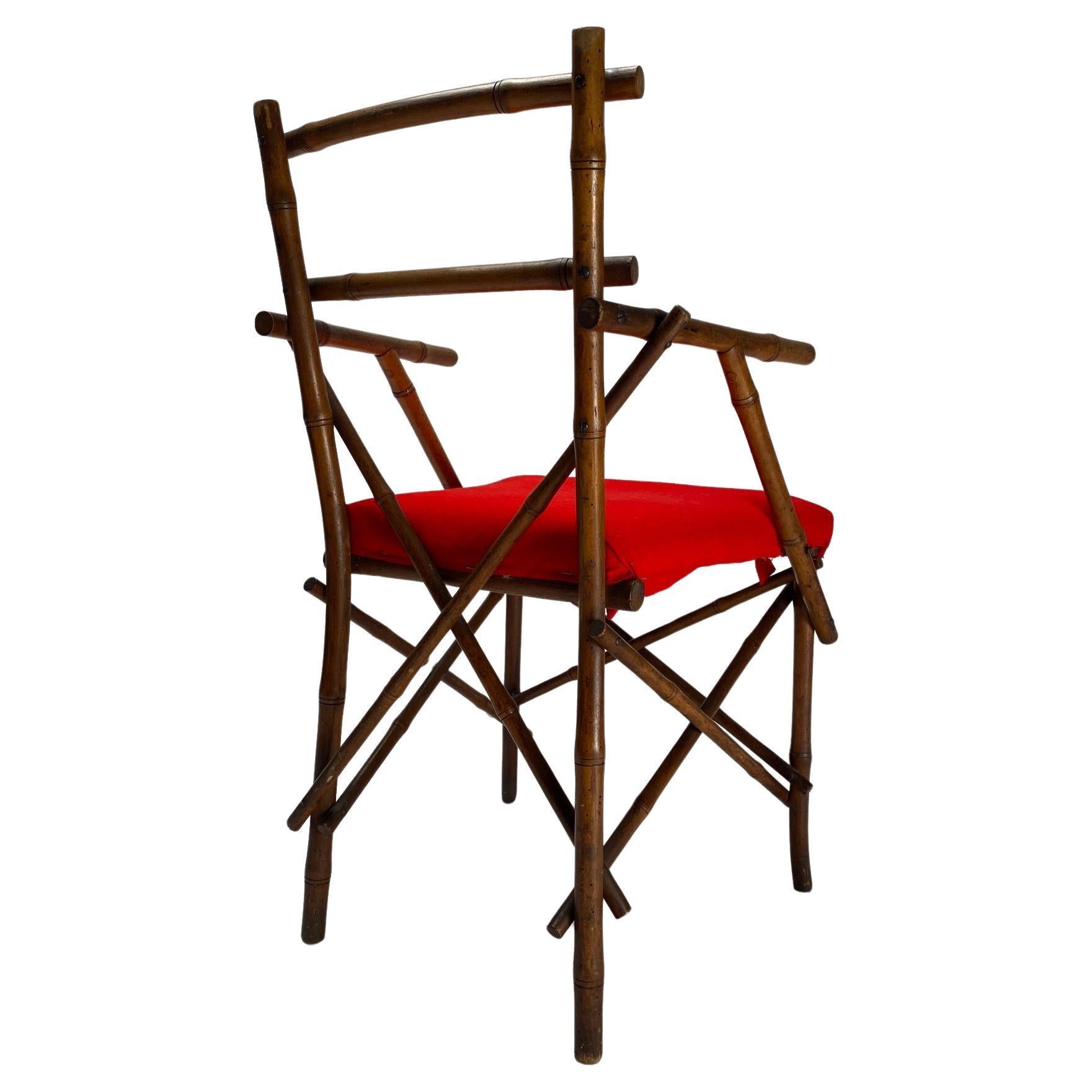 Sculptural Bamboo Chair, Italy 1900s For Sale