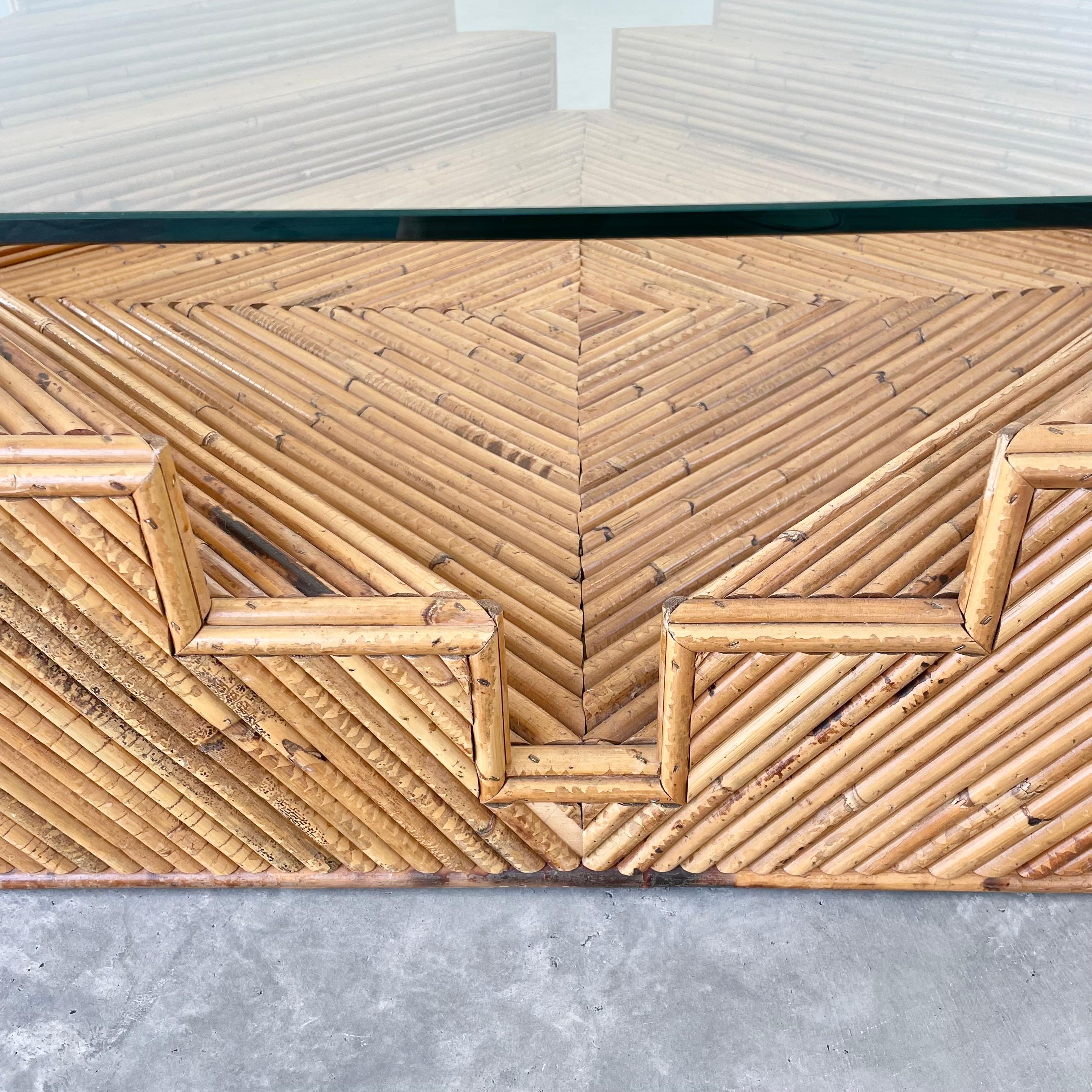 Sculptural Bamboo Coffee Table, 1980s USA For Sale 3