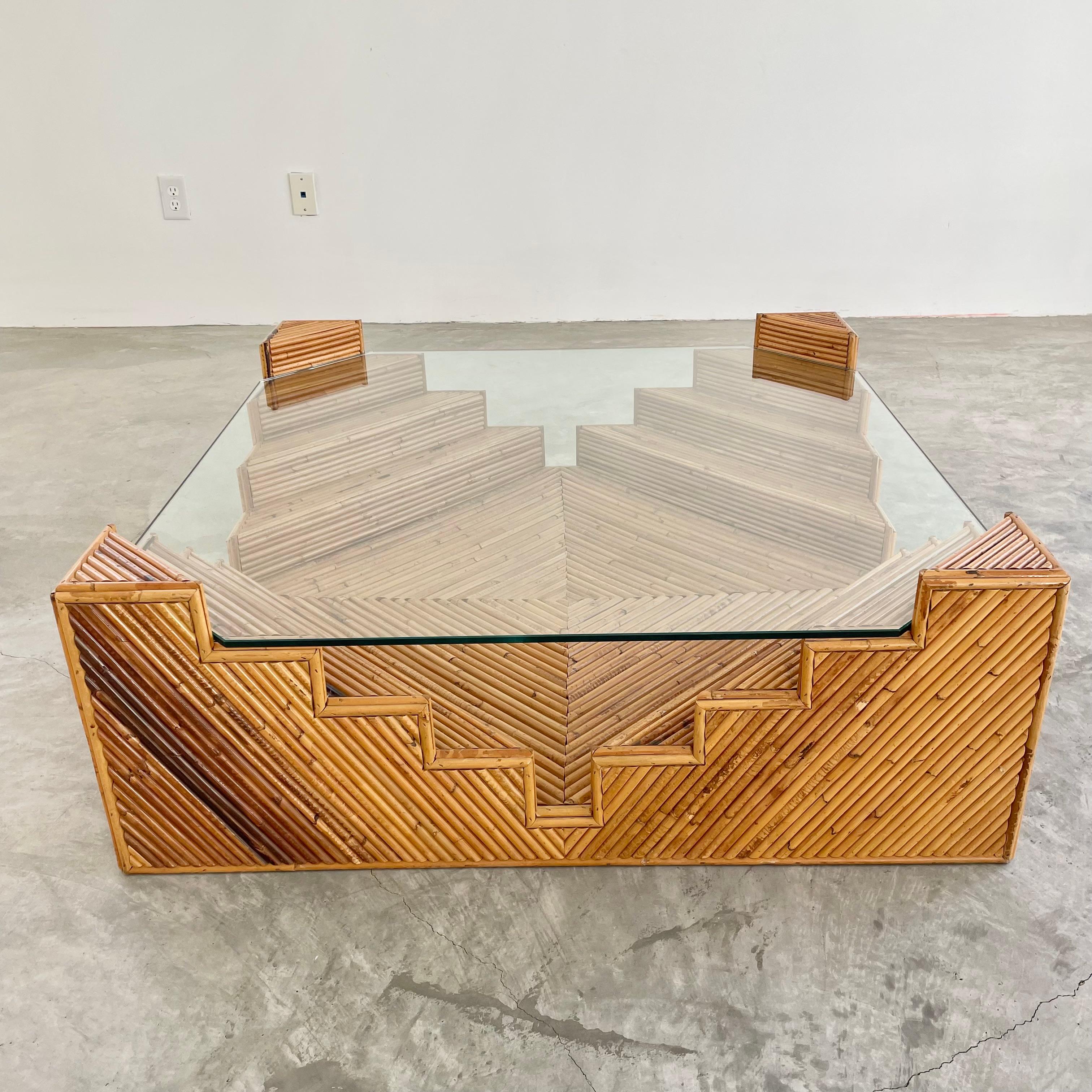 Sculptural Bamboo Coffee Table, 1980s USA For Sale 4