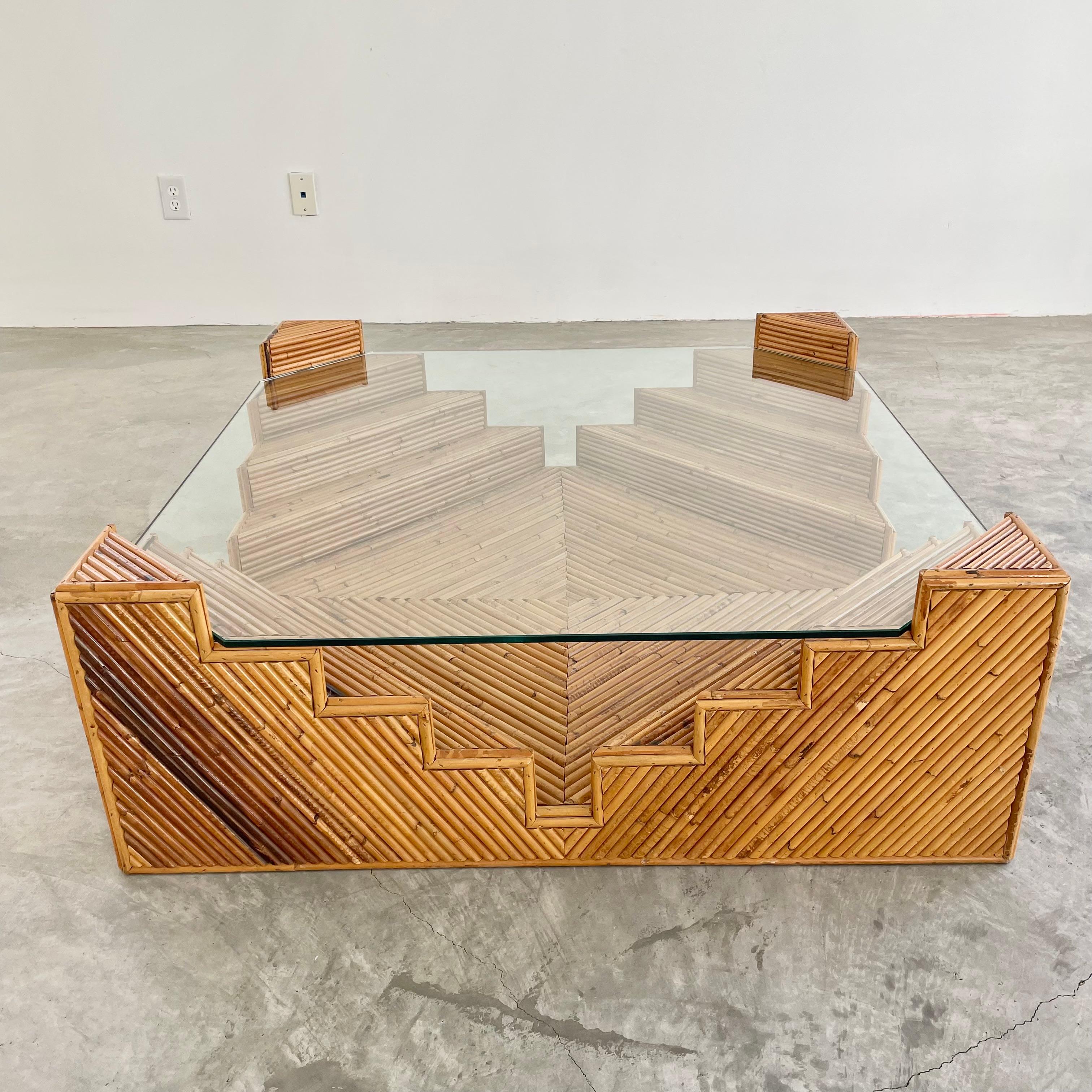 Table basse sculpturale en bambou, États-Unis, années 1980 en vente 4