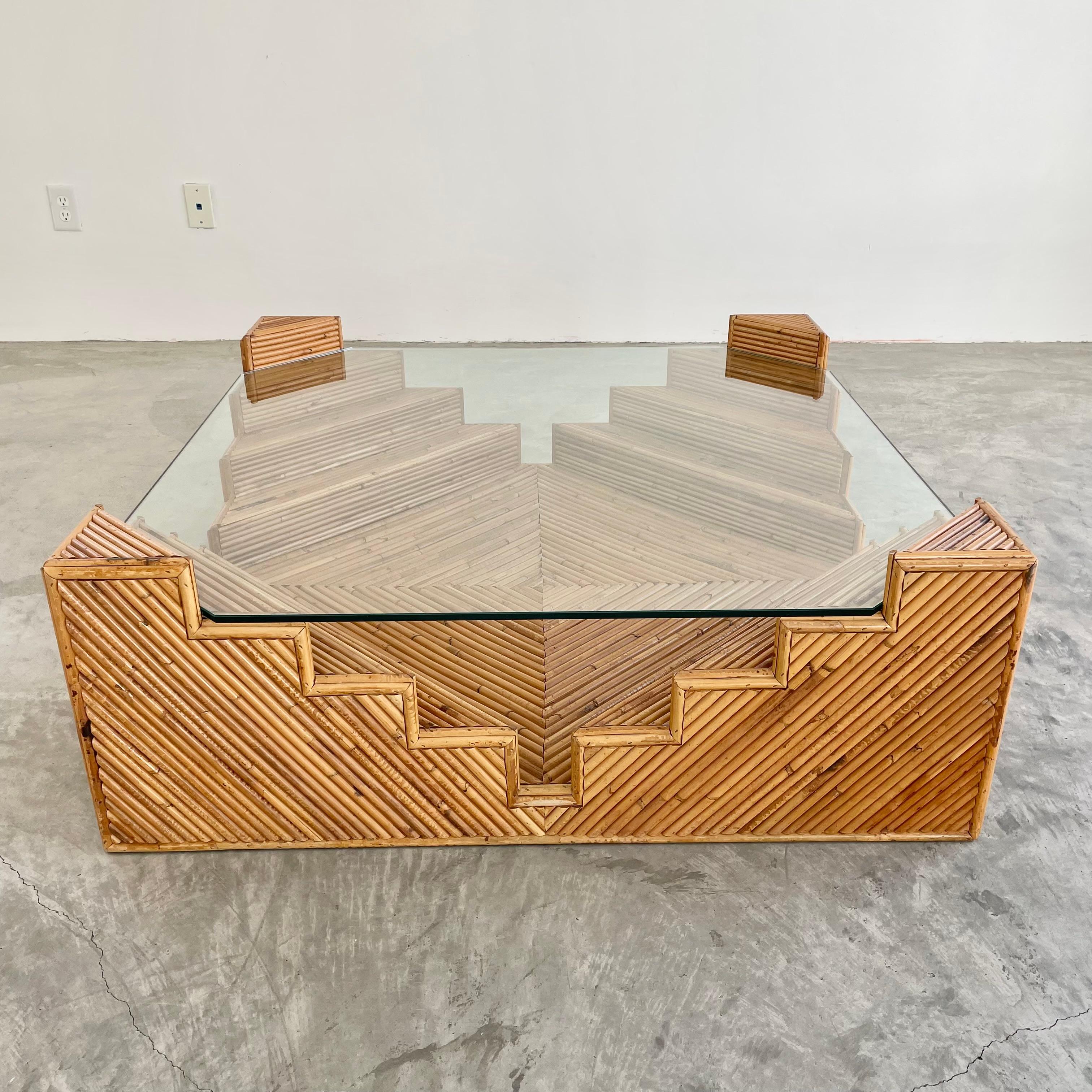 Table basse sculpturale en bambou, États-Unis, années 1980 en vente 1