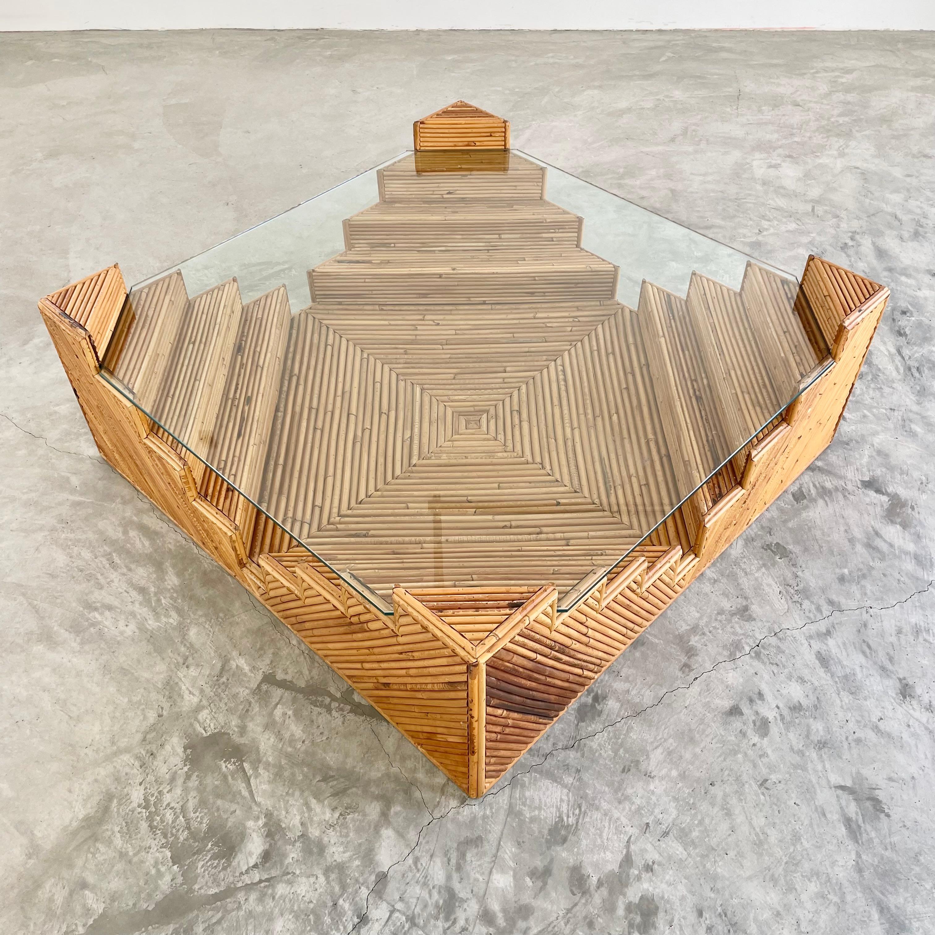 Sculptural Bamboo Coffee Table, 1980s USA For Sale 2