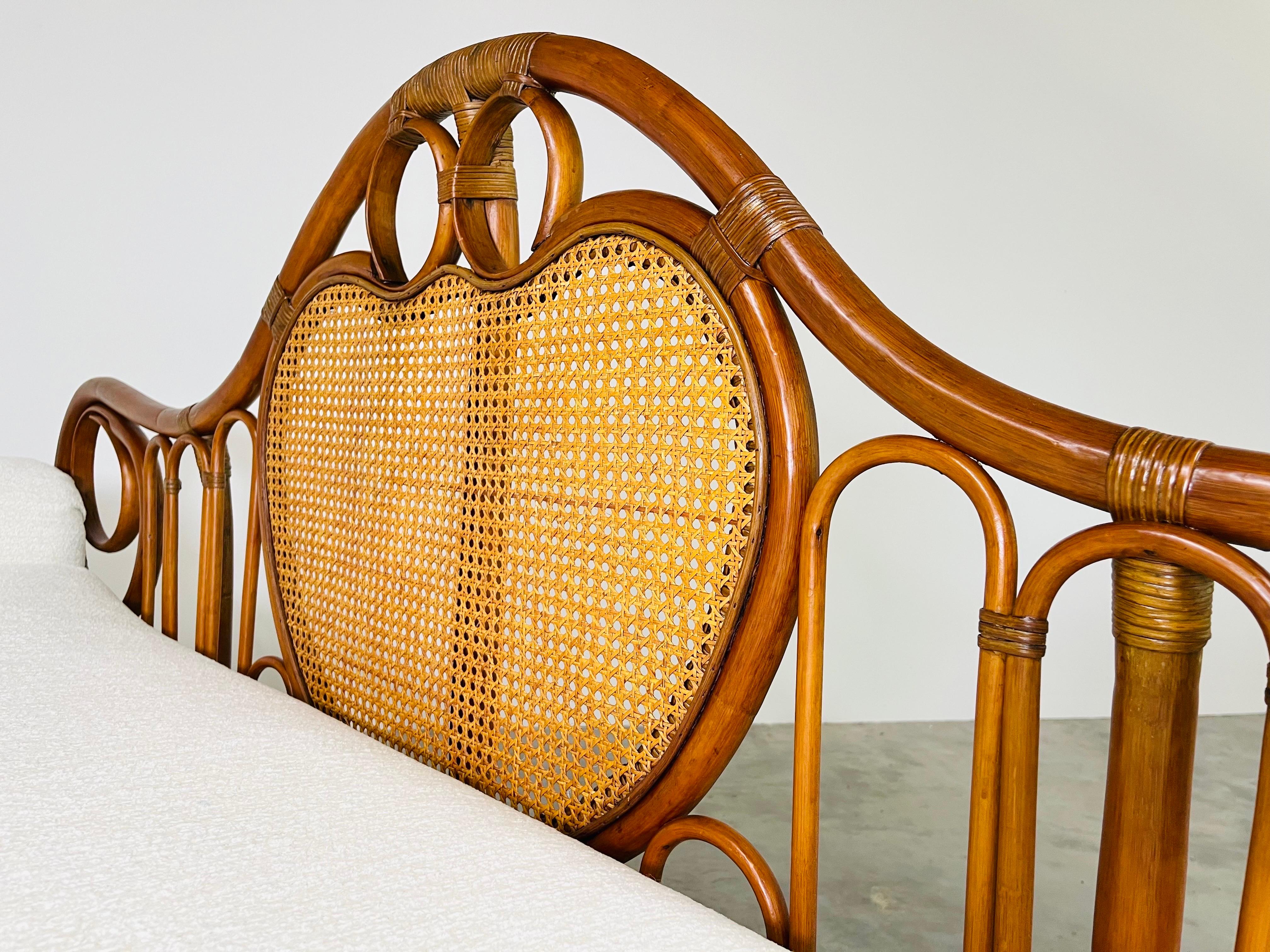 Sculptural Parisian Style Bamboo Daybed Chaise Attributed to Tommi Parzinger For Sale 3