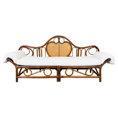 Sculptural Parisian Style Bamboo Daybed Chaise Attributed to Tommi Parzinger