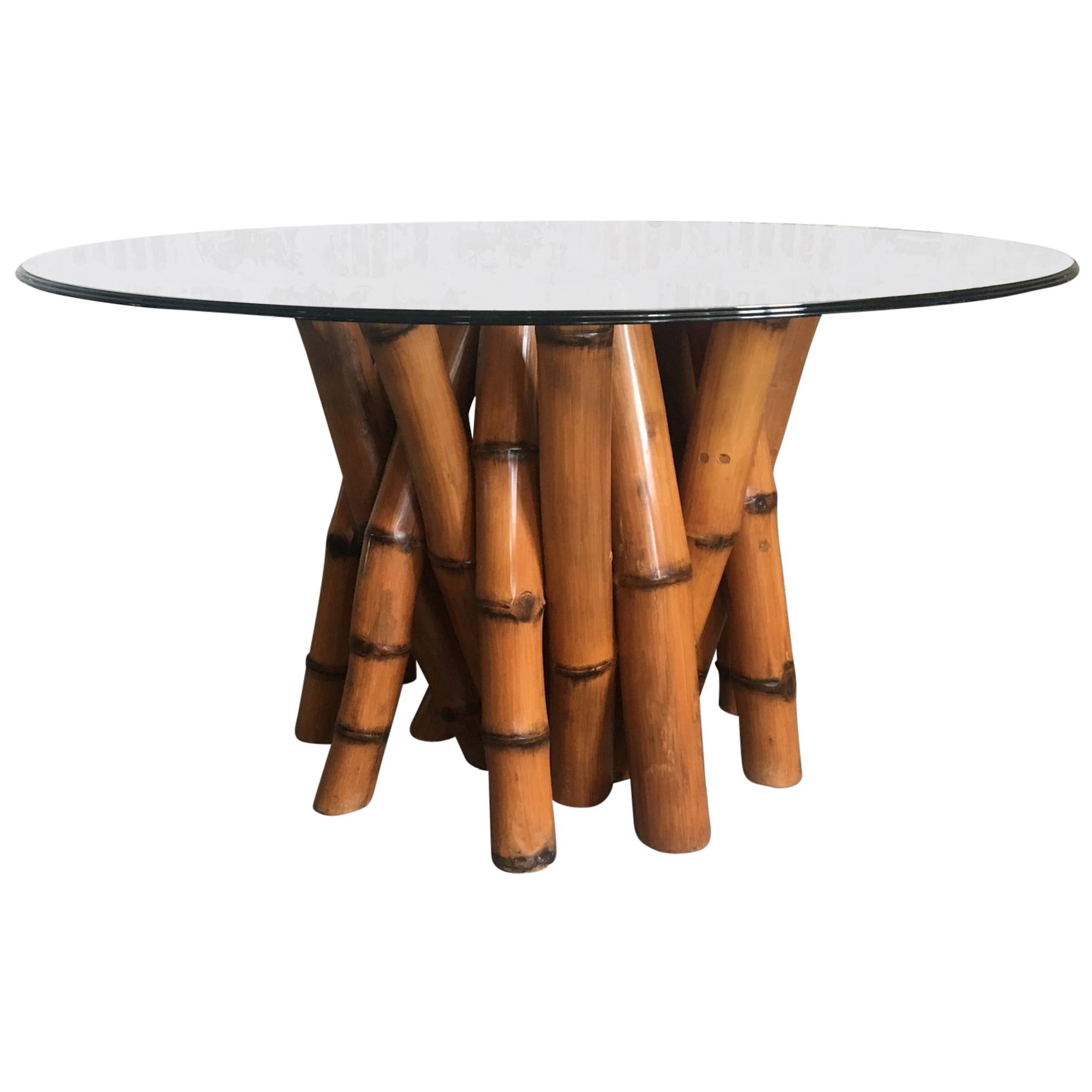 Sculptural Bamboo Pedestal Dining Table by Antonio “Budji” Layug