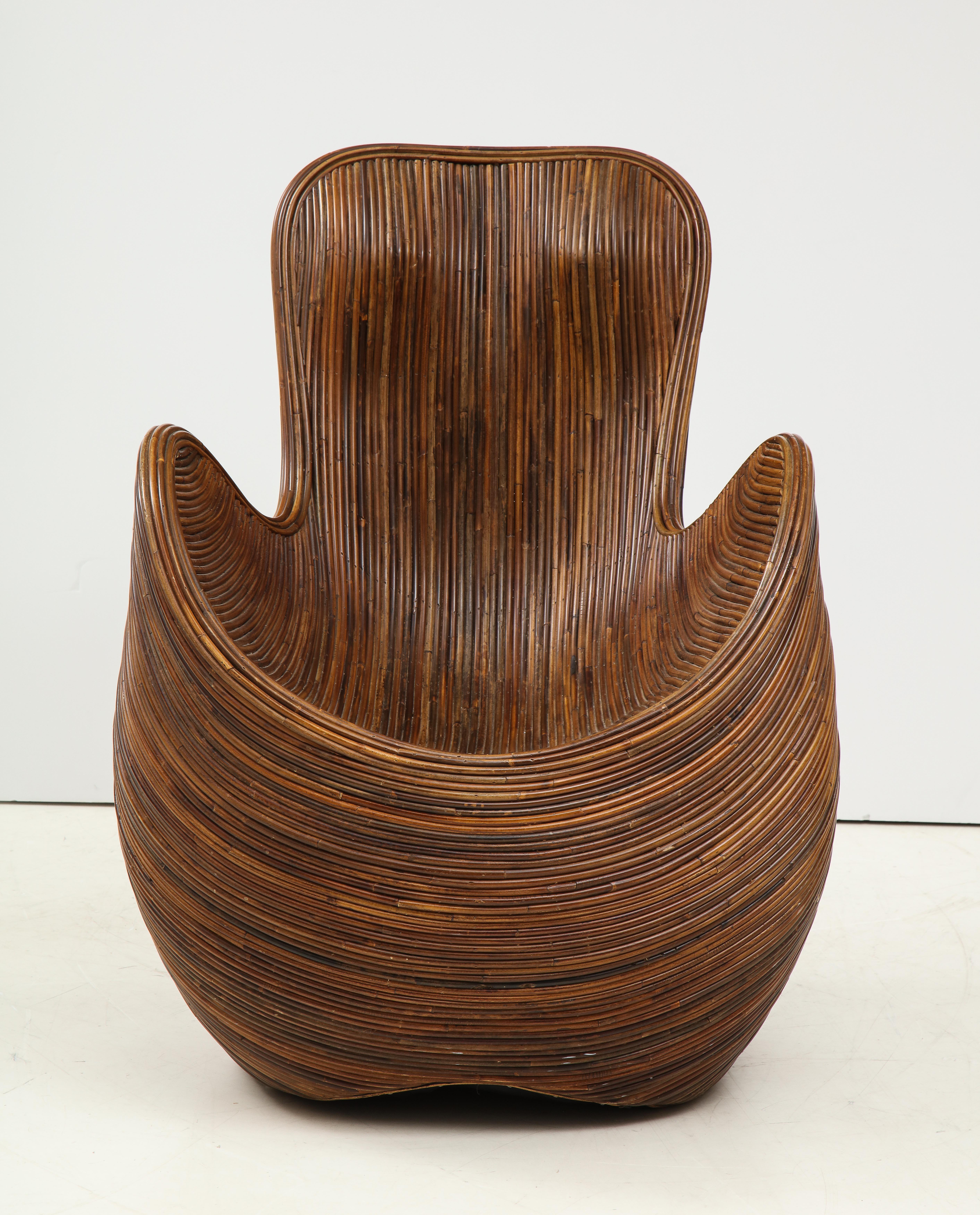 sculptural accent chair