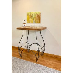 Sculptural Bar Height Table by Colorado Artist, Steel & Concrete