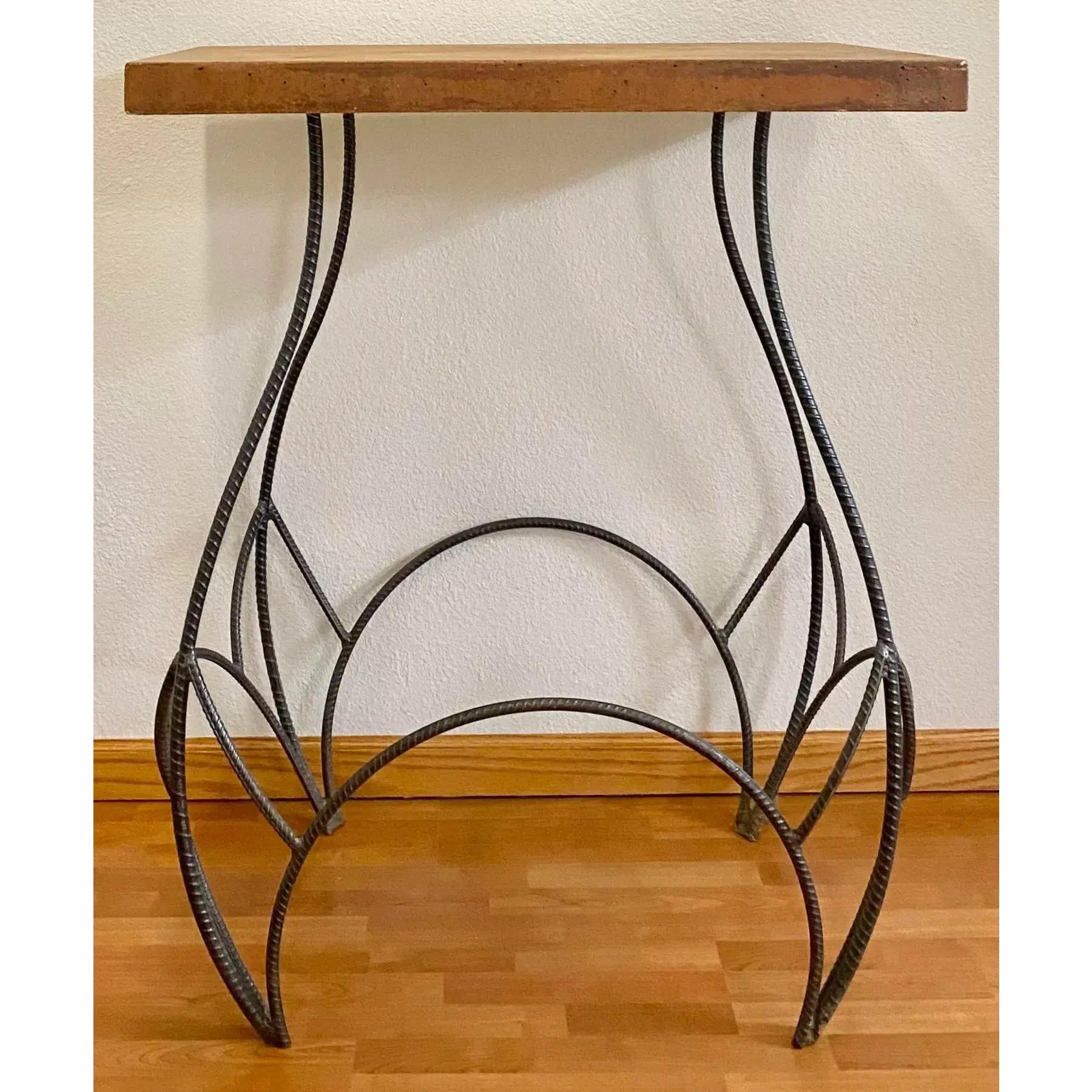 20th Century Sculptural Bar Height Industrial + Concrete Outdoor Table For Sale