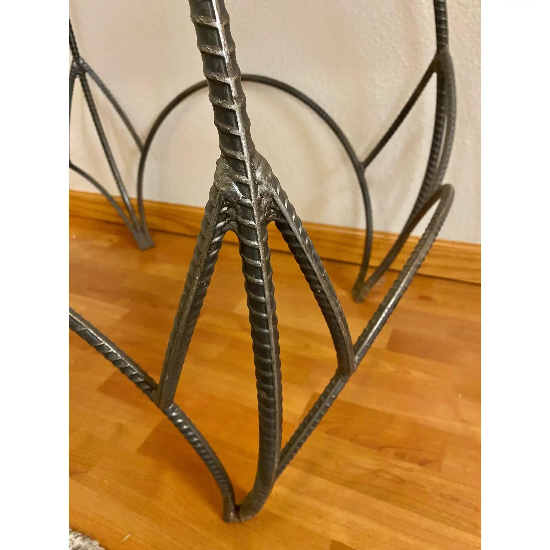 Sculptural Bar Height Industrial + Concrete Outdoor Table For Sale 2