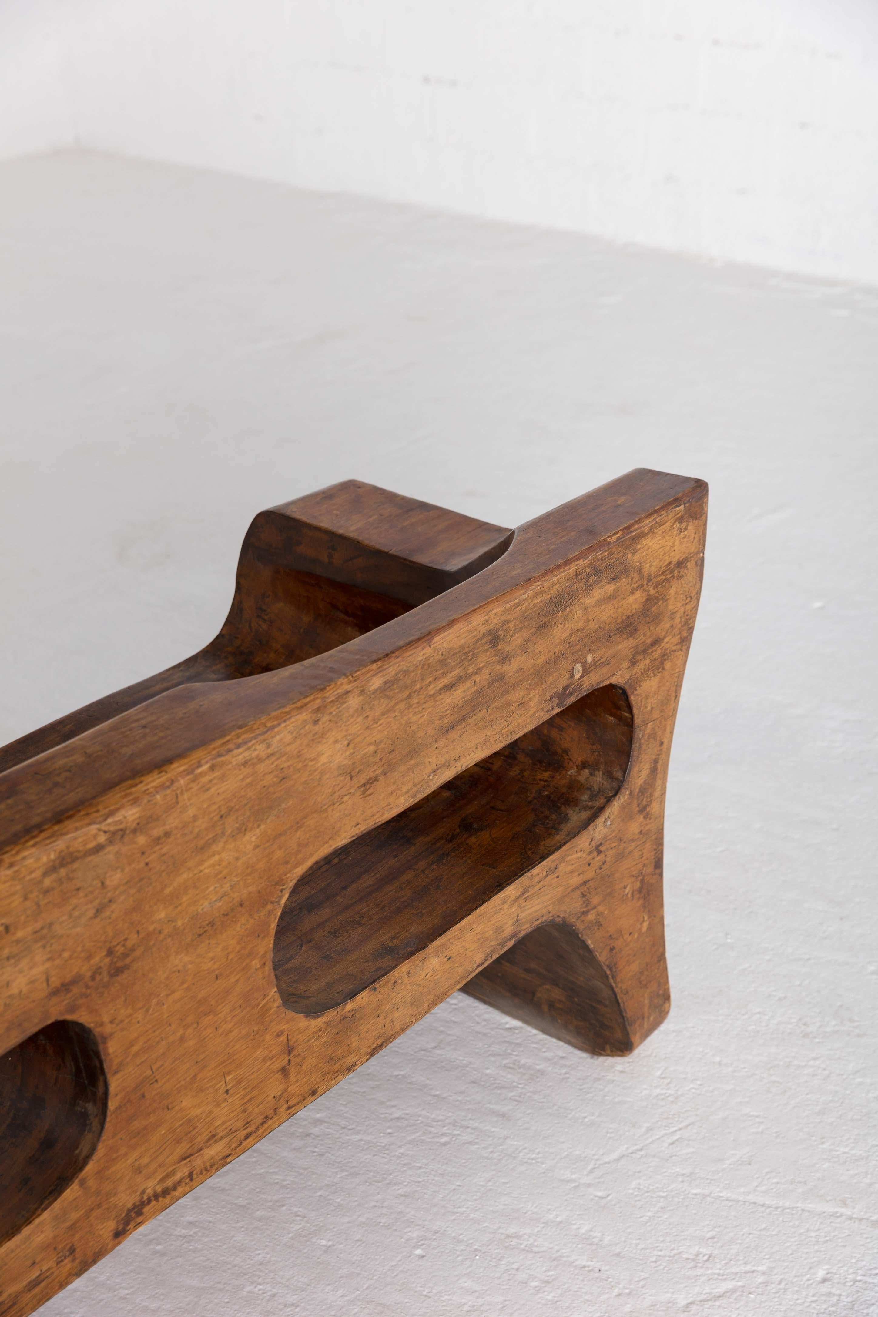 Sculptural bench by Jose Zanine Caldas For Sale 6