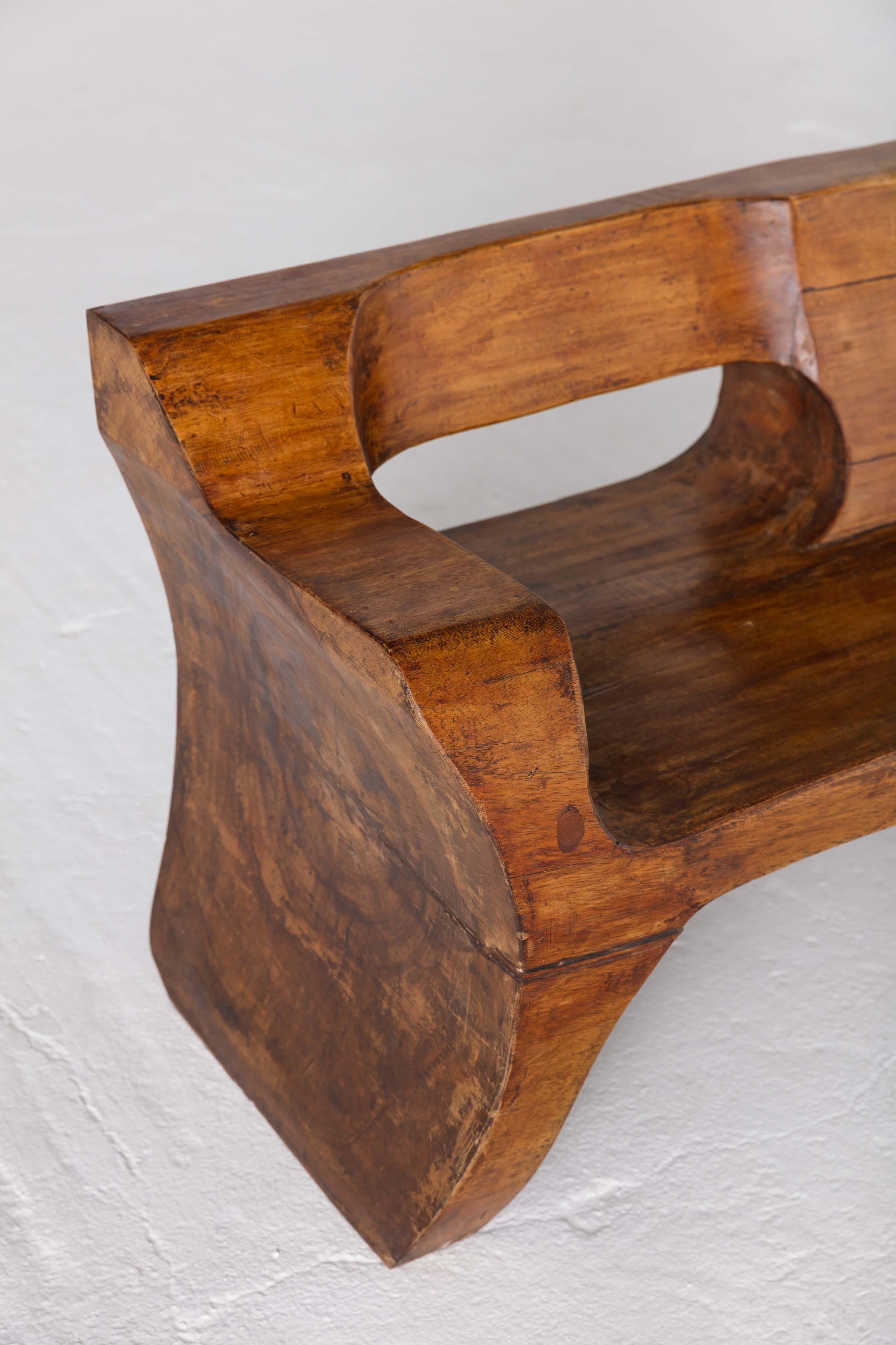 Sculptural bench by Jose Zanine Caldas For Sale 1