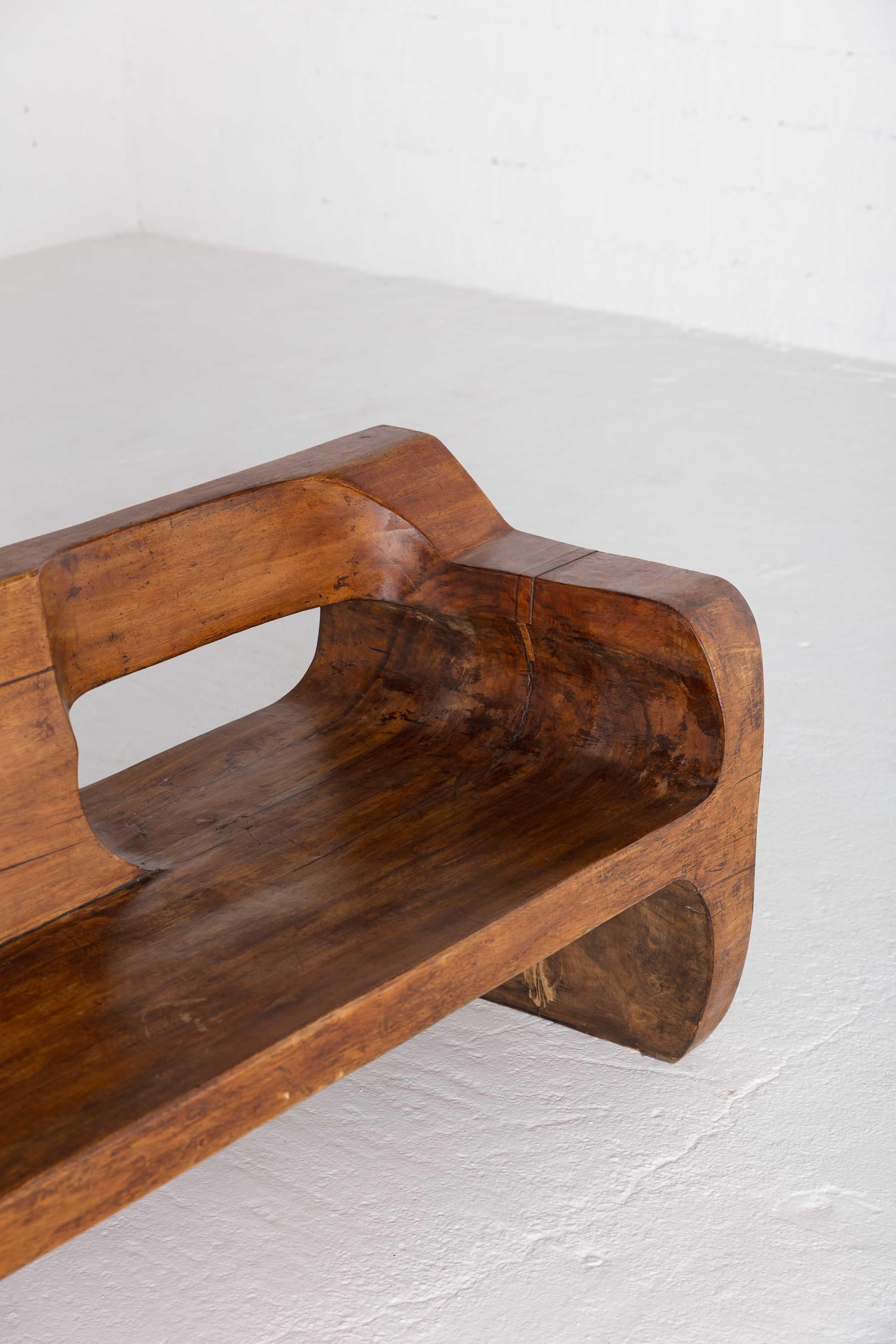 Sculptural bench by Jose Zanine Caldas For Sale 2