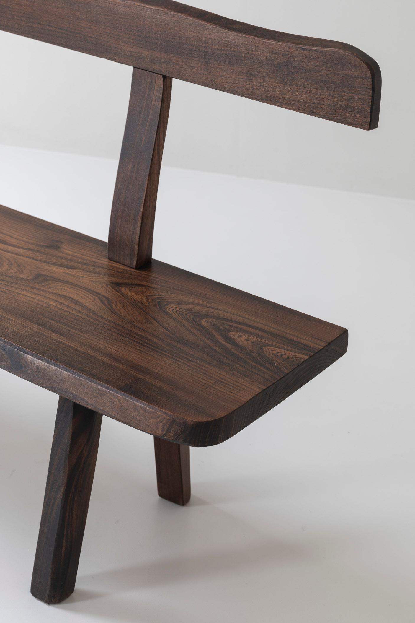 Scandinavian Modern Sculptural Bench by Olavi Hanninen for Mikko Nupponen, Finland, 1950’s For Sale