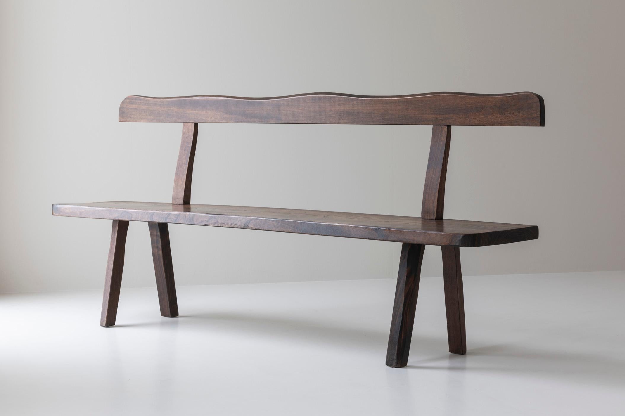 Finnish Sculptural Bench by Olavi Hanninen for Mikko Nupponen, Finland, 1950’s For Sale
