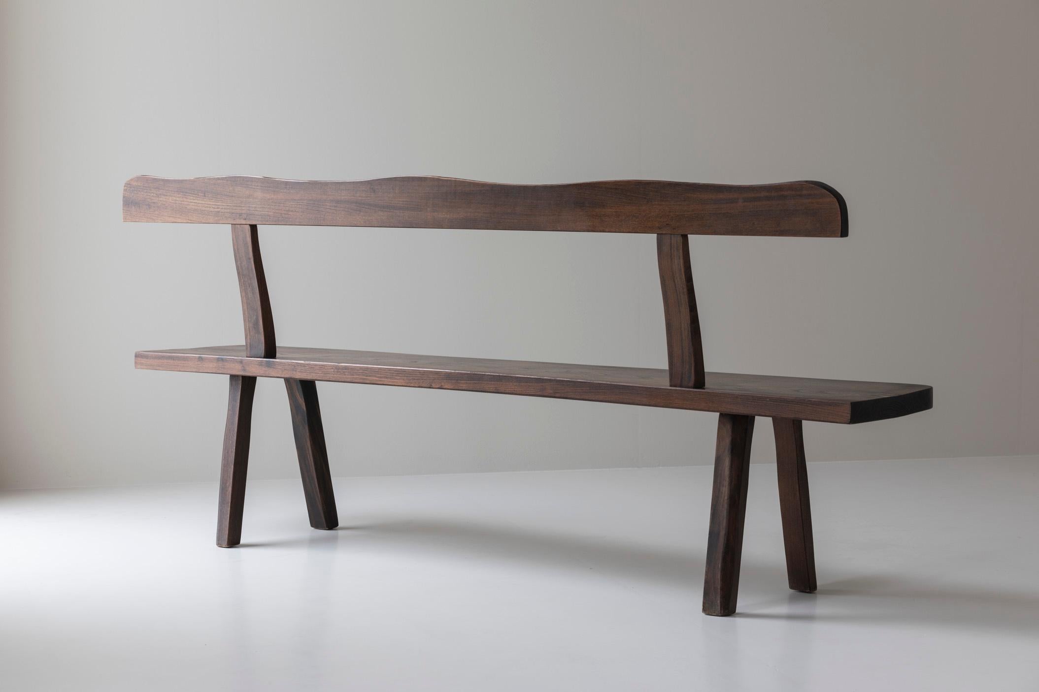 Mid-20th Century Sculptural Bench by Olavi Hanninen for Mikko Nupponen, Finland, 1950’s For Sale
