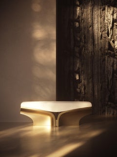 Banc sculptural en bronze patiné par Patrick Coard Paris