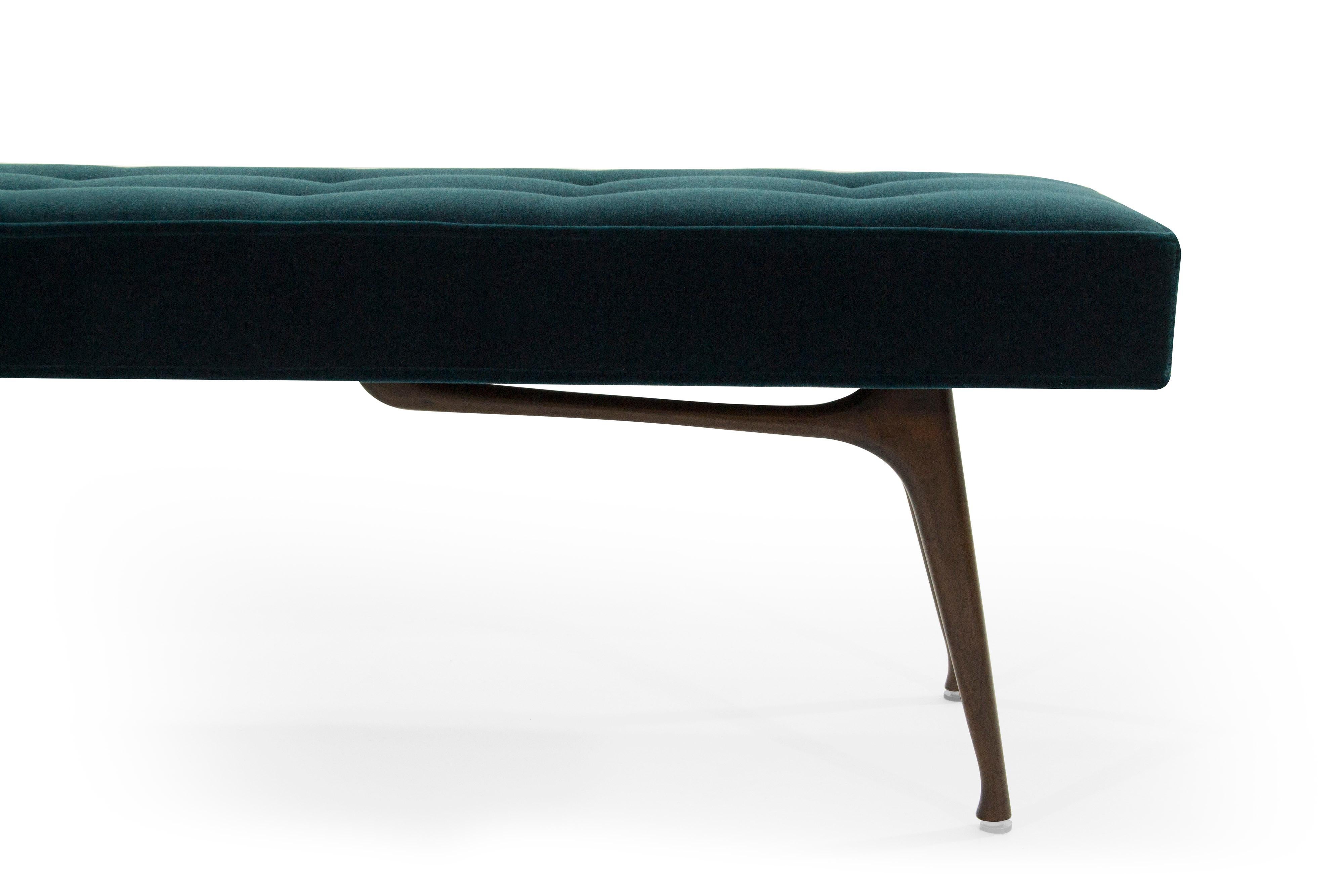 Mohair Sculptural Bench in the Style of Ico Parisi, 1950s