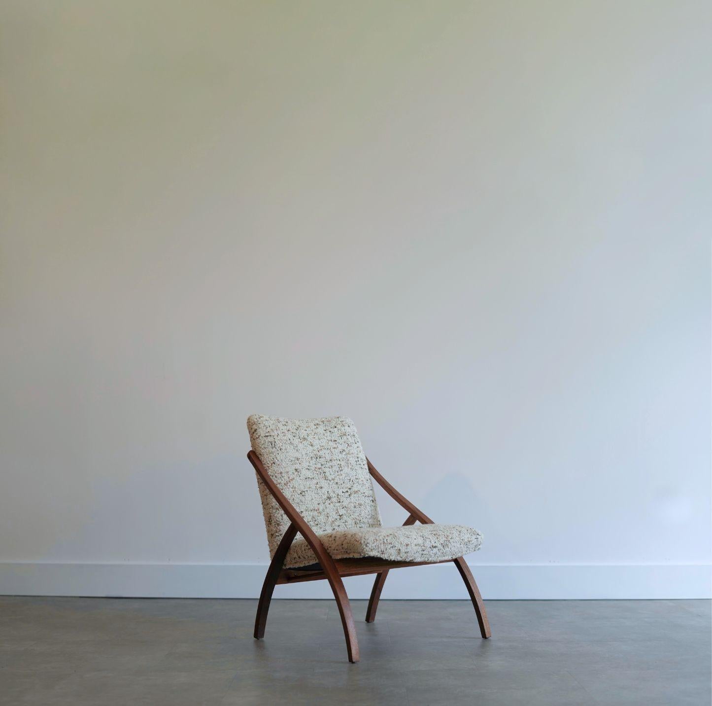 Suédois Chaise longue sculpturale en teck courbé, Suède, C.C., années 1950 en vente