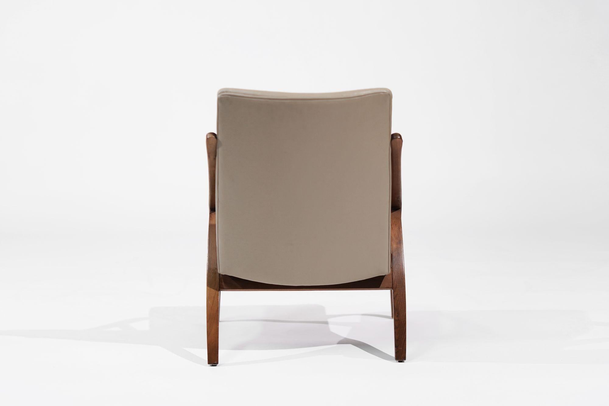 Sculptural Bent Teak Lounge Chair, Sweden, C. 1950s In Excellent Condition For Sale In Westport, CT