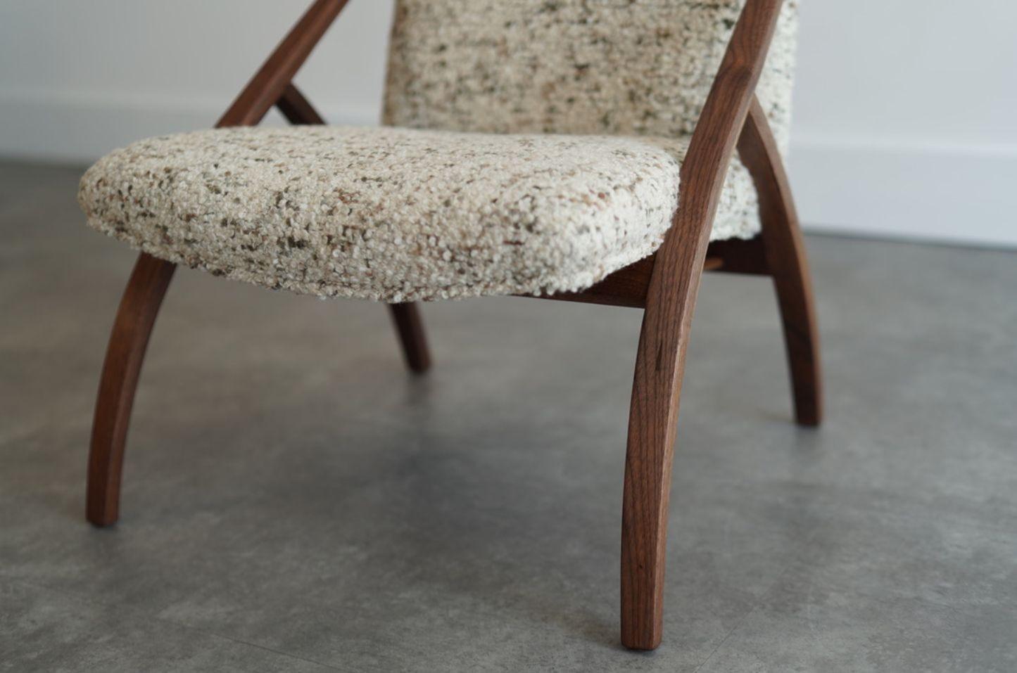 Chaise longue sculpturale en teck courbé, Suède, C.C., années 1950 en vente 1