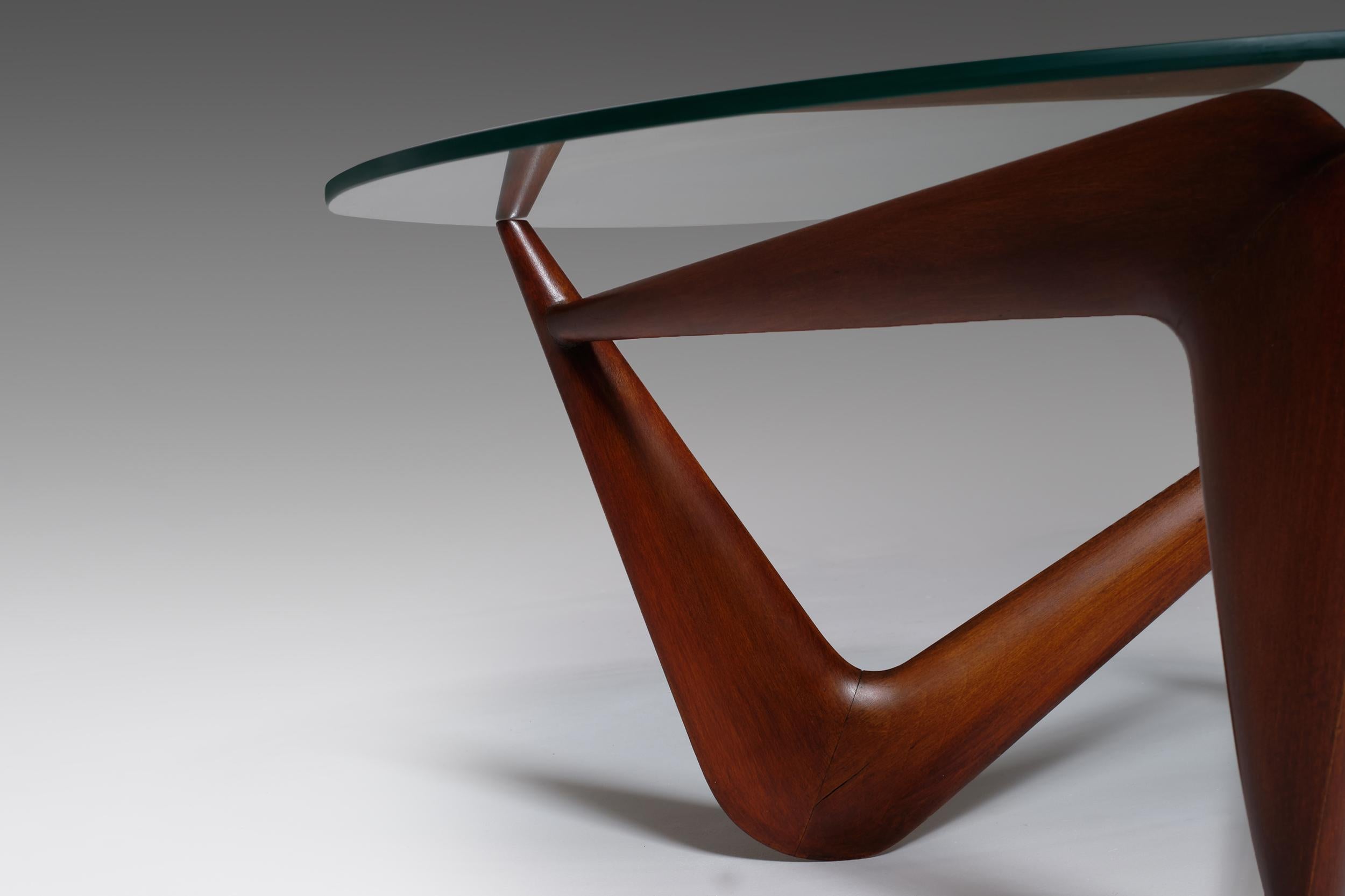 Sculptural Bertil Behrman coffee table, 1960s In Good Condition In Rotterdam, NL