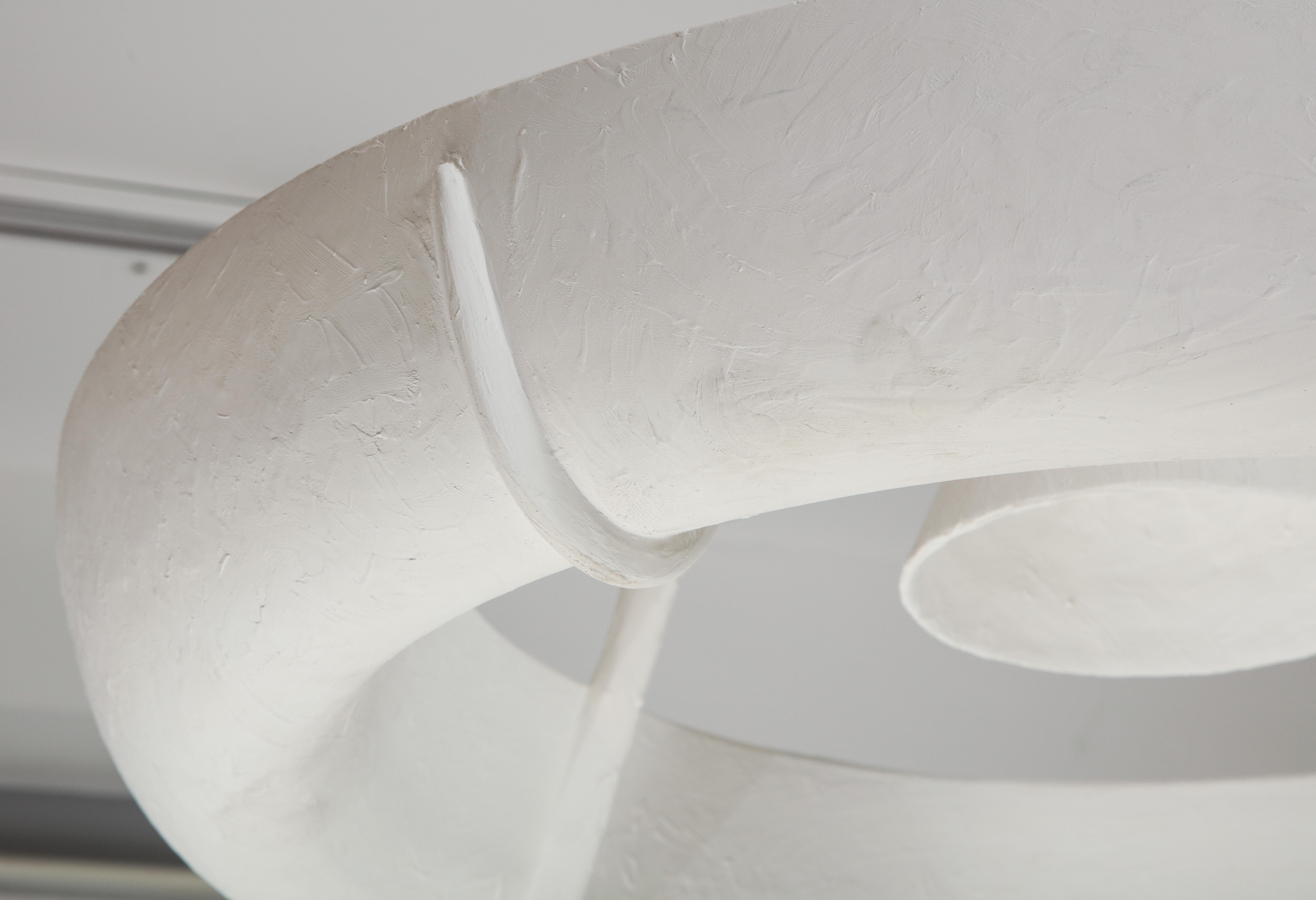 American Sculptural Bespoke Plaster Fixture in the Jean Michel Frank Manner For Sale